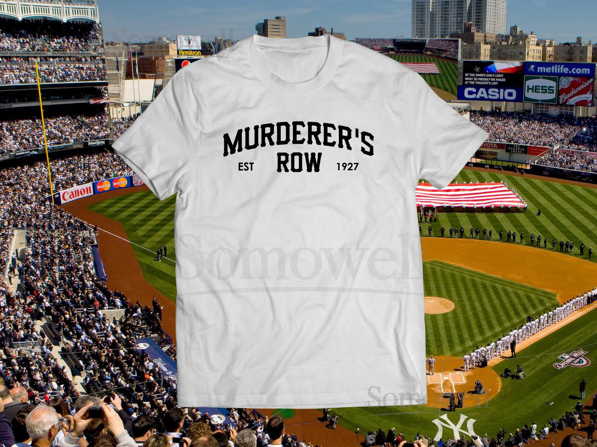 Murderers Row New York Vintage Yankees Style Baseball Tee_639
