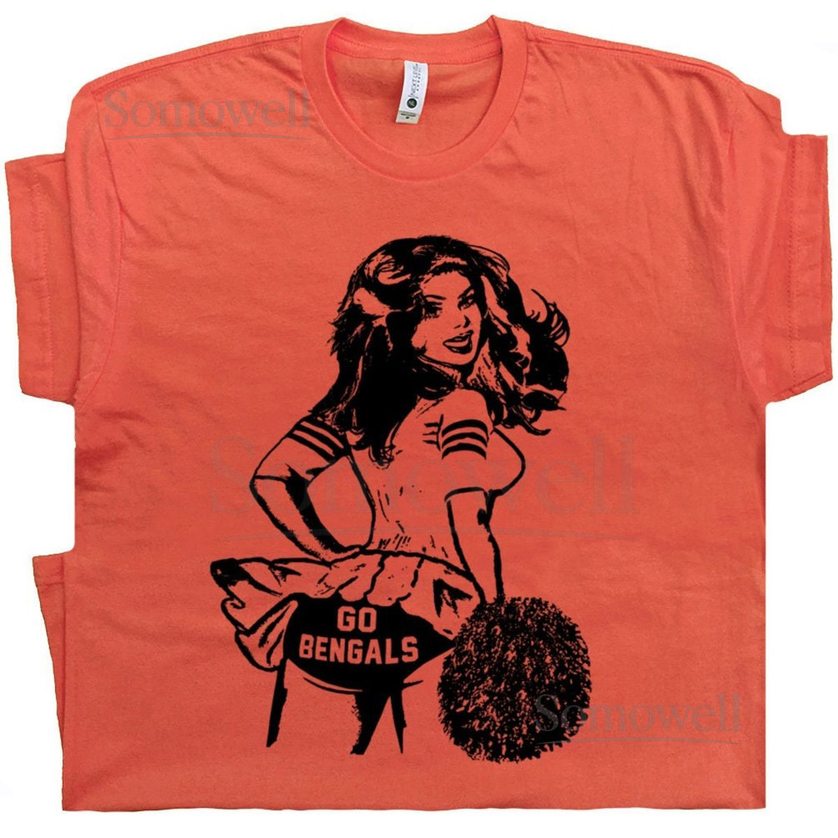 Go Bengals T Shirt Vintage Bengals Football T Shirt Retro Cheerleader T Shirt Cool T Shirts Vintage Graphic T Shirt Alternative Jersey Logo_658