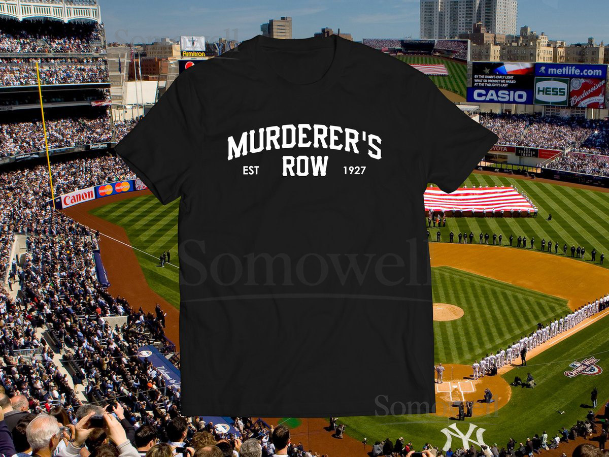 Murderers Row Yankees New York Vintage Style Baseball Tee_641