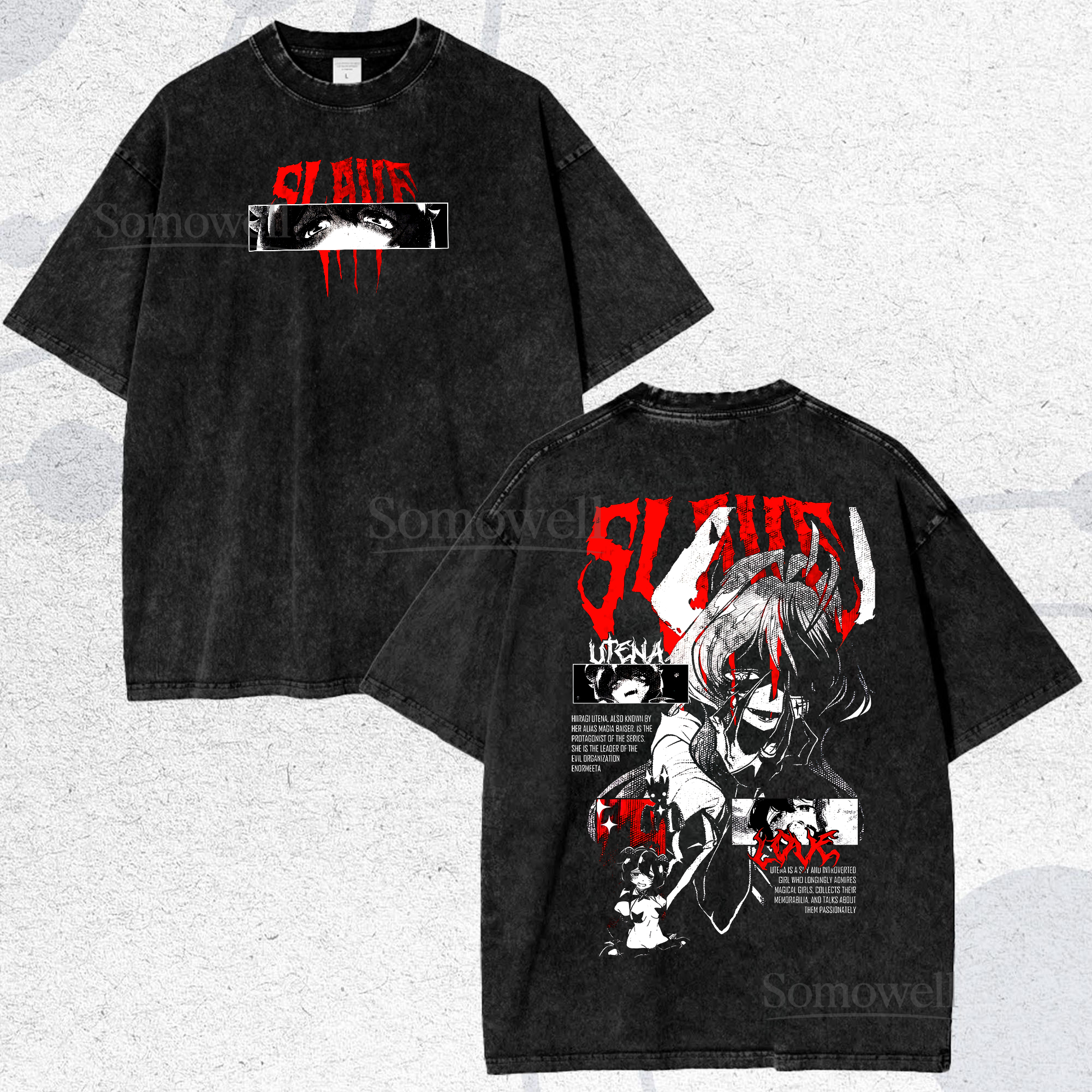 Yuuna Yuki Is A Slave Anime TShirt Vintage Wash Manga Streetwear