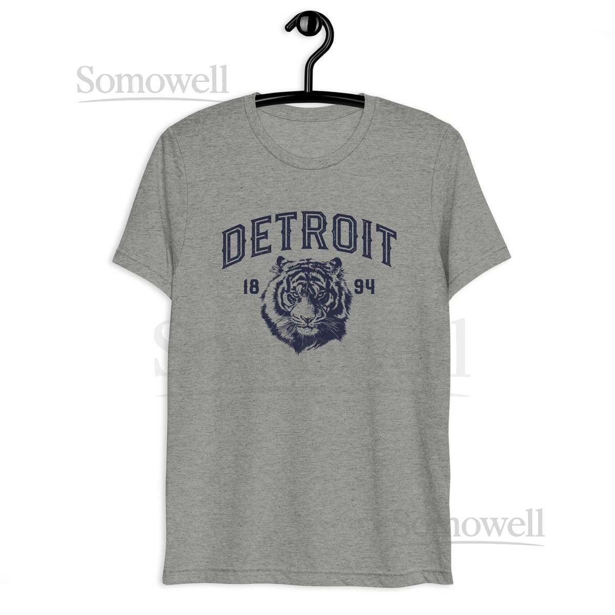 Detroit Tigers inspired Vintage Short Sleeve T-shirt Detroit Baseball_244