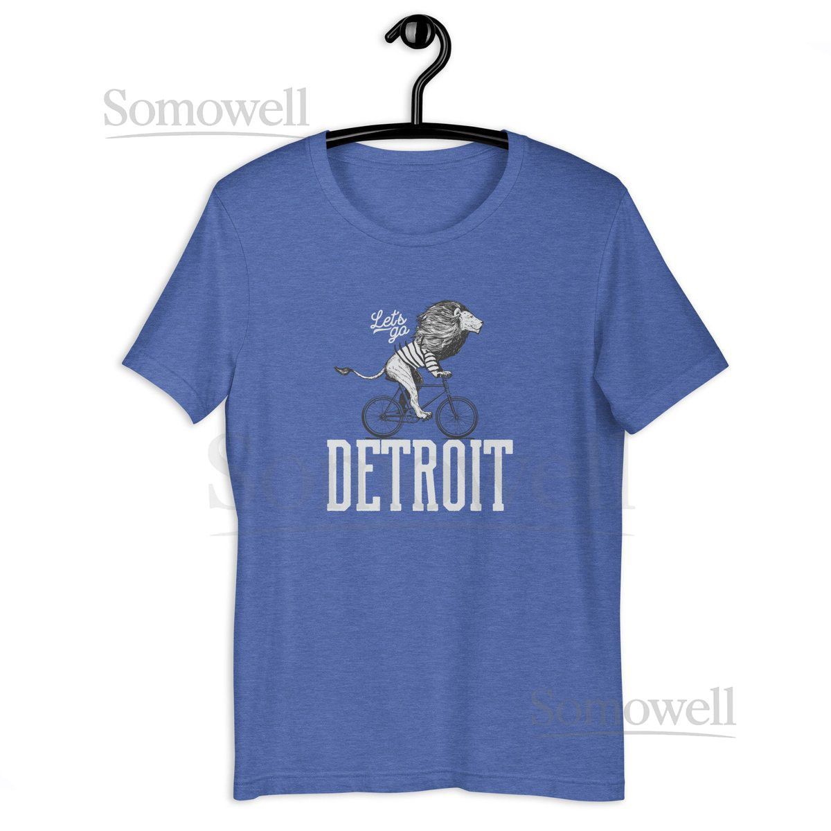 Detroit Lions-Inspired Short-Sleeve Unisex Blue T-shirt_325