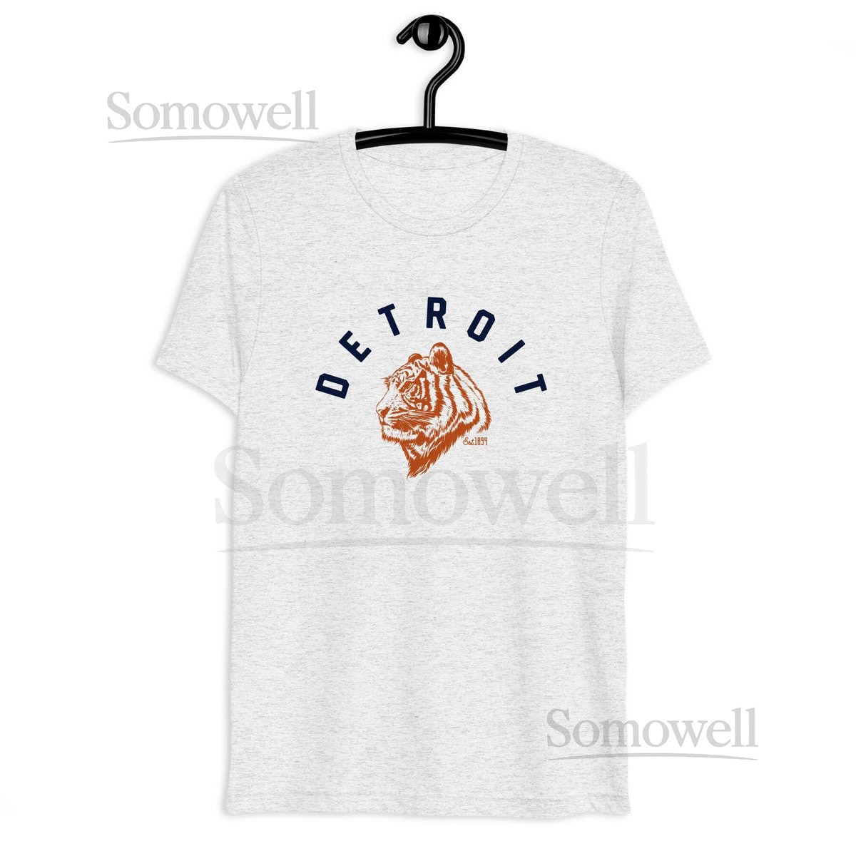 Detroit Tigers-Inspired Vintage Short Sleeve T-shirt Est. 1894 Detroit Baseball_260