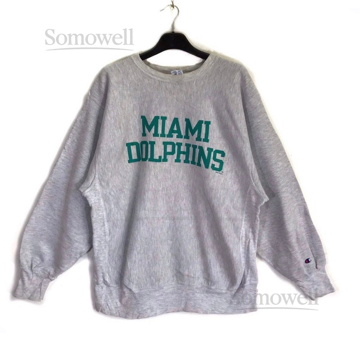 Vintage Miami Dolphins Champion Reverse Weave Big Logo Sweatshirt Size XLarge NFLP NFL_694