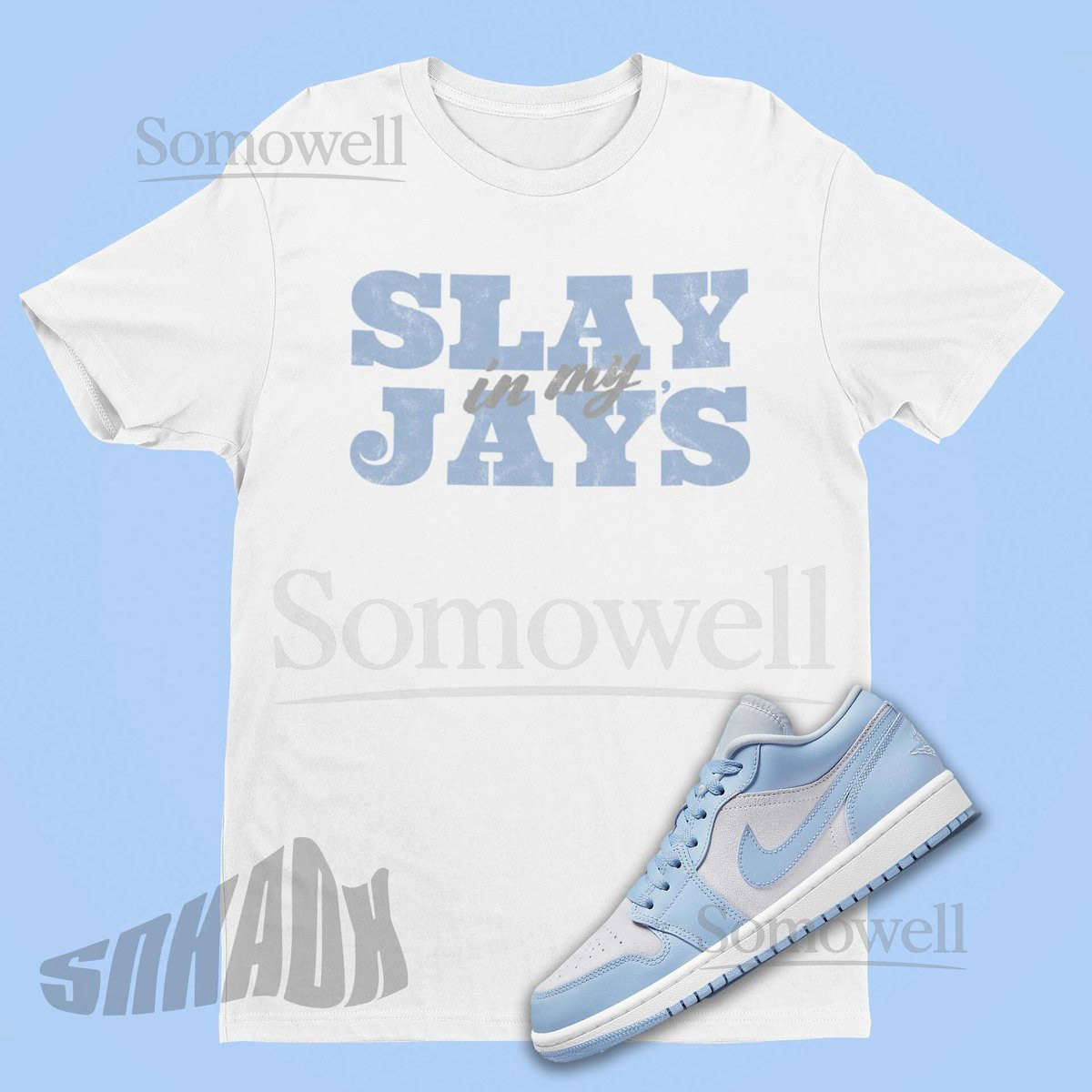 Slay In My Jay's Shirt To Match Air Jordan 1 Football Grey Aluminum - Retro 1 Shirt - Aluminum Jordan 1s Matching Shirt For Women_786