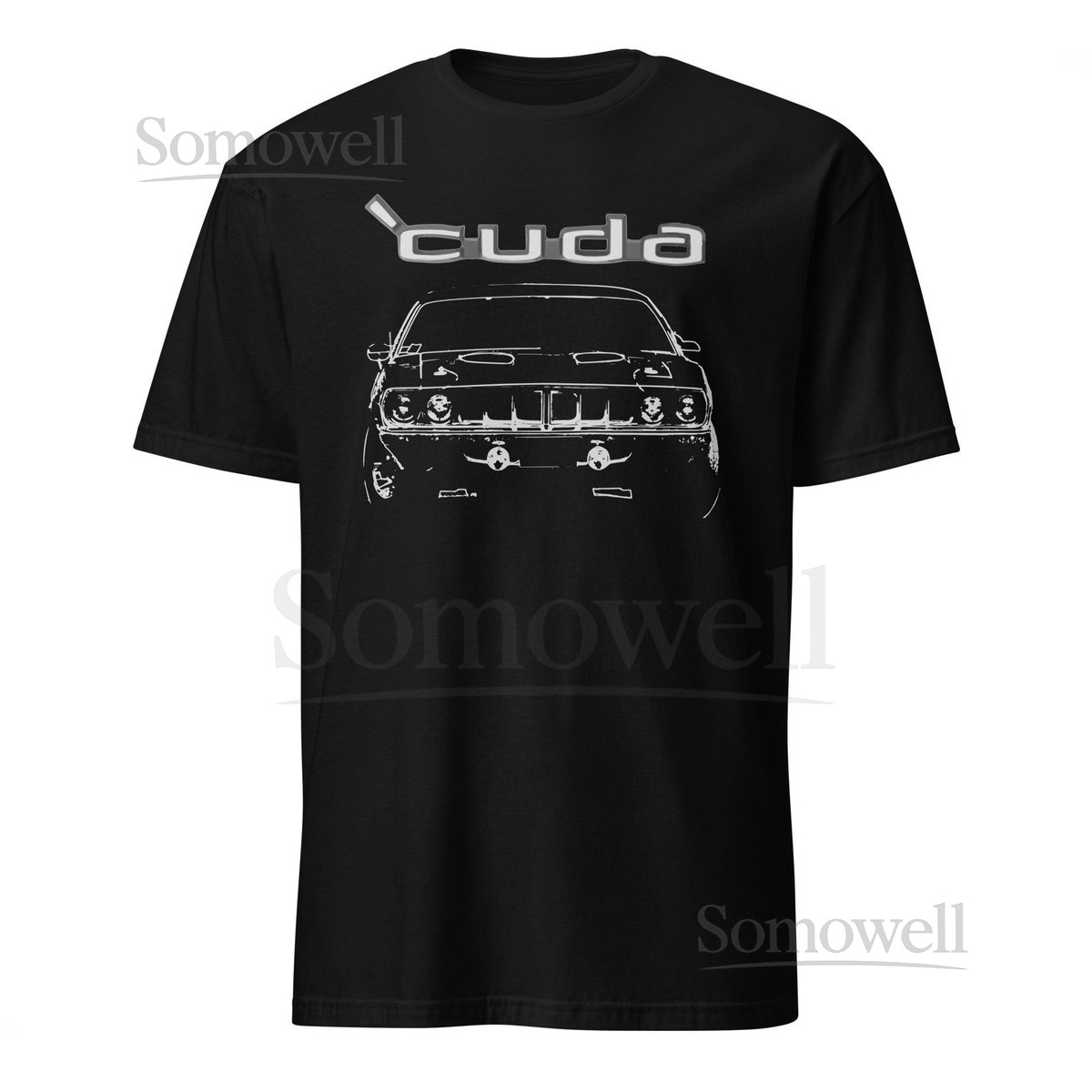 71 Cuda 1971 Barracuda Vintage Muscle Car Collector Short-Sleeve T-Shirt_6