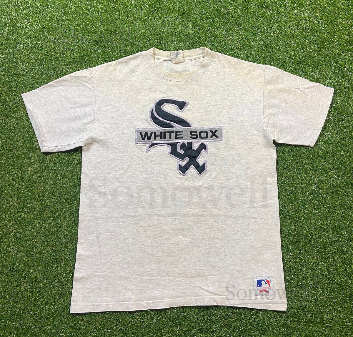 Vintage Chicago White Sox T Shirt Tee Nutmeg Mills Made USA Size Xtra Large XL Chicago Illinois 1990s MLB 90s Baseball American League_466