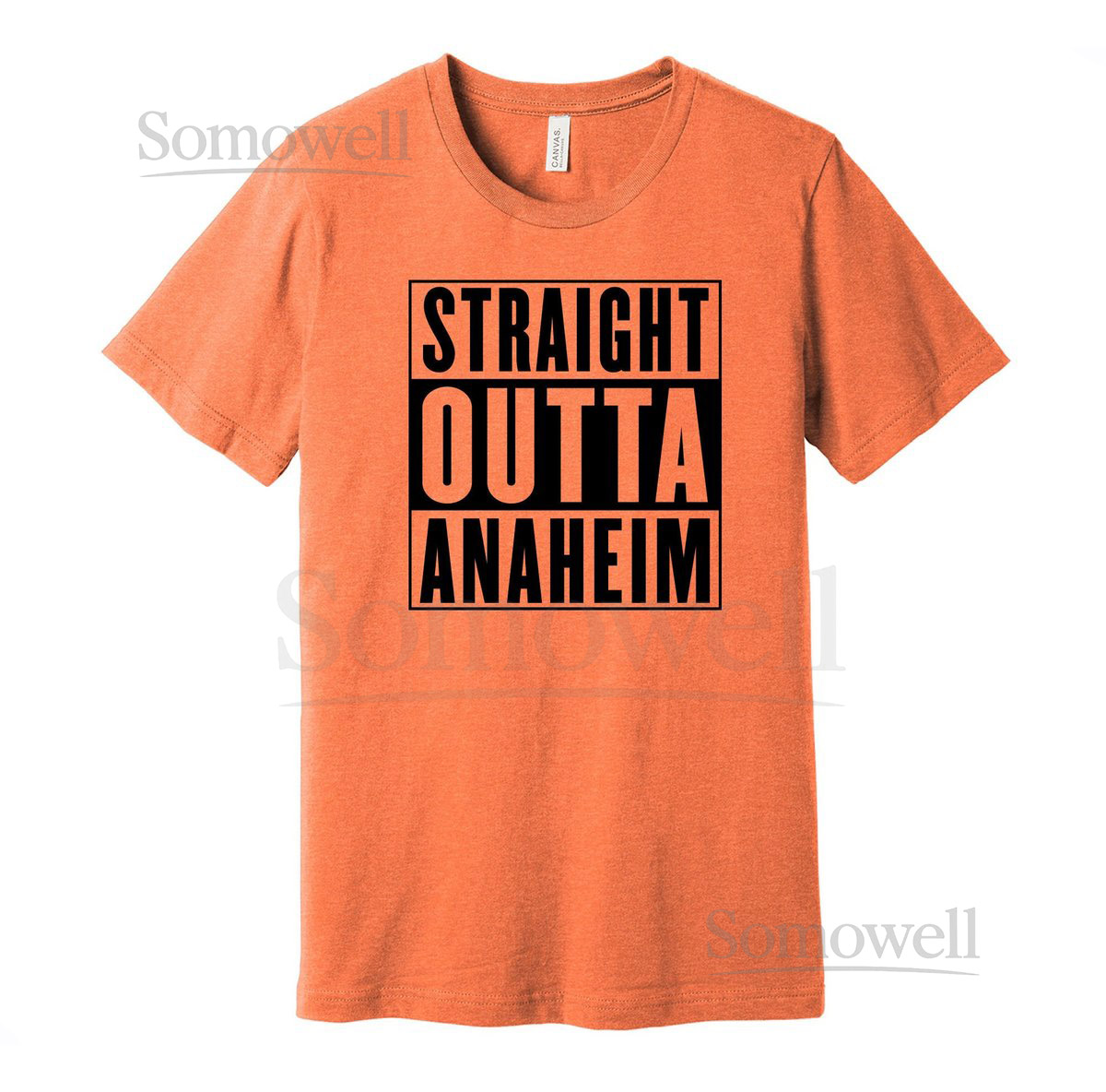 Straight Outta Anaheim - Hip Hop Parody Shirt - Black Orange Sports Fan Local Love T-Shirt S M L XL XXL 3XL Multiple Color Choices_560