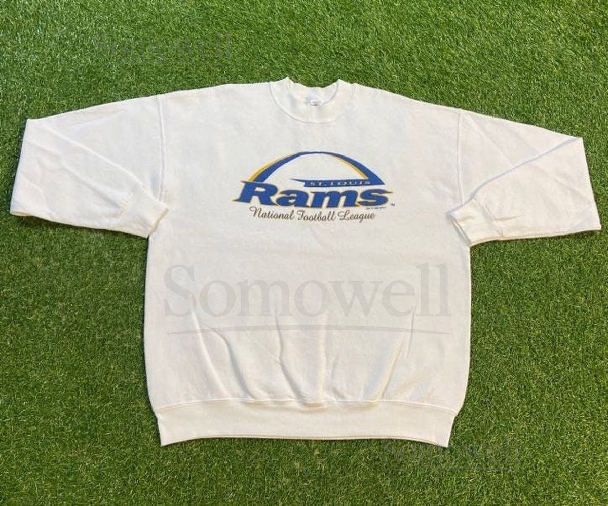 Vintage St Louis Rams Crewneck Sweatshirt Made Usa Size Xtra Large XL NFL Football Los Angeles LA California 1990s 90s Pull Over Oversized_151