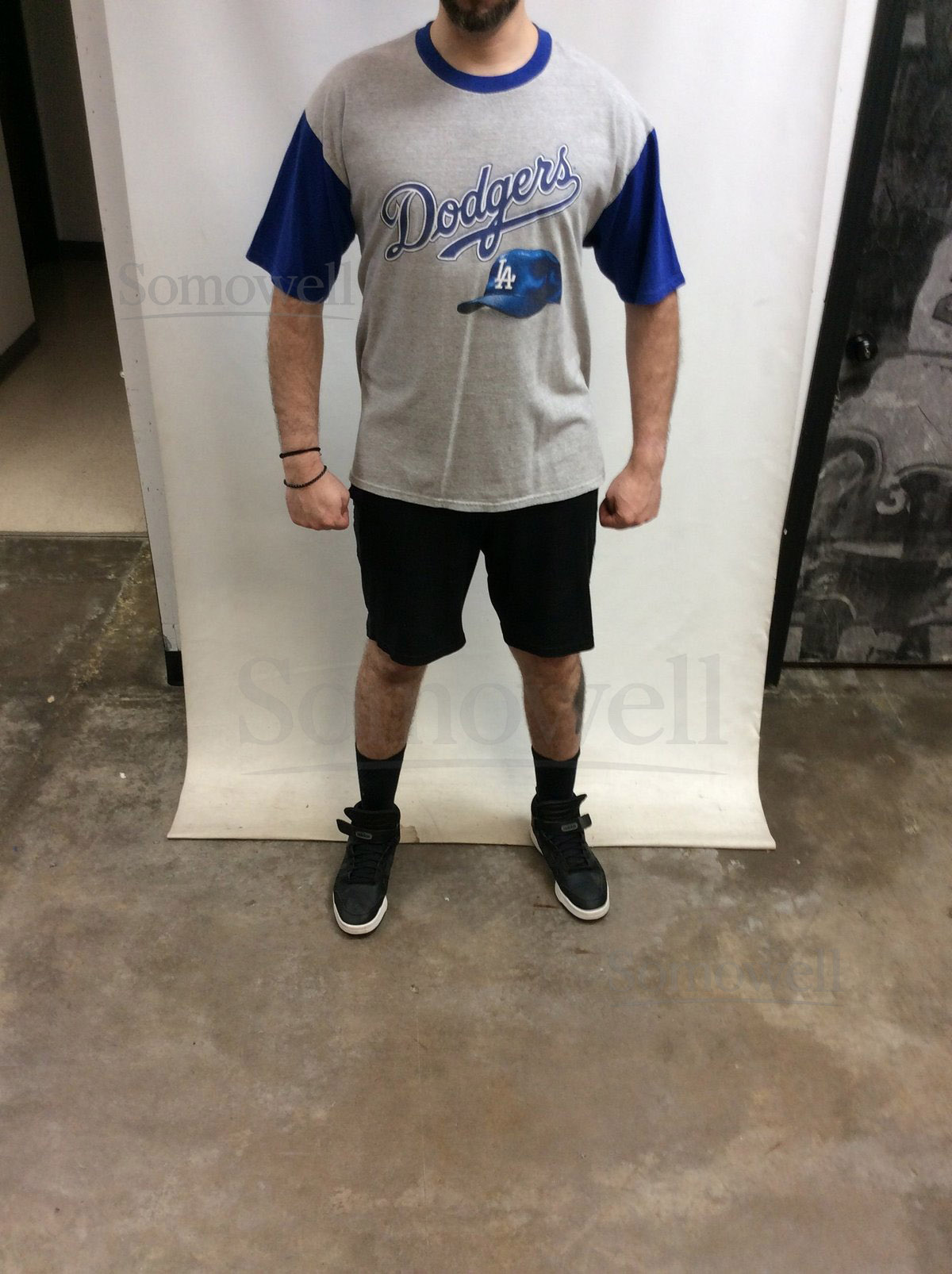 Vintage 2000's Original Los Angeles LA Dodgers Gray Blue Classic Baseball T-shirt Size XL_1006