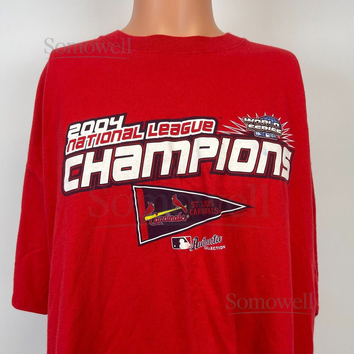 Lee Sport St Louis Cardinals 2004 National League Champs T Shirt Vtg MLB 2XL_570