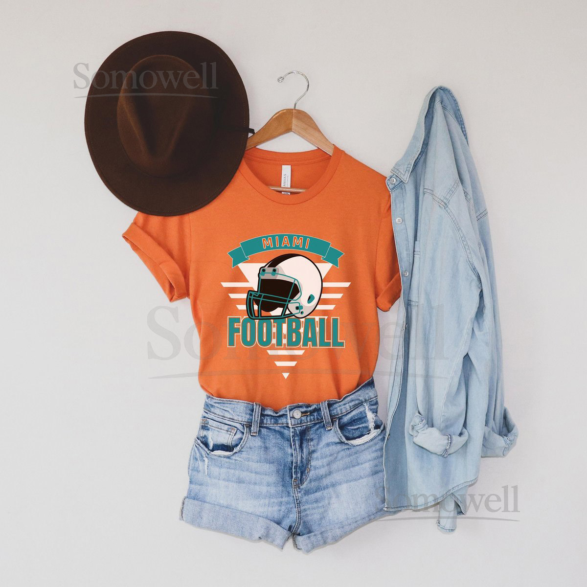 Miami Football Shirt Vintage Style Miami Football TShirt Retro 90s Miami Shirt Miami Florida Sports Fan_449