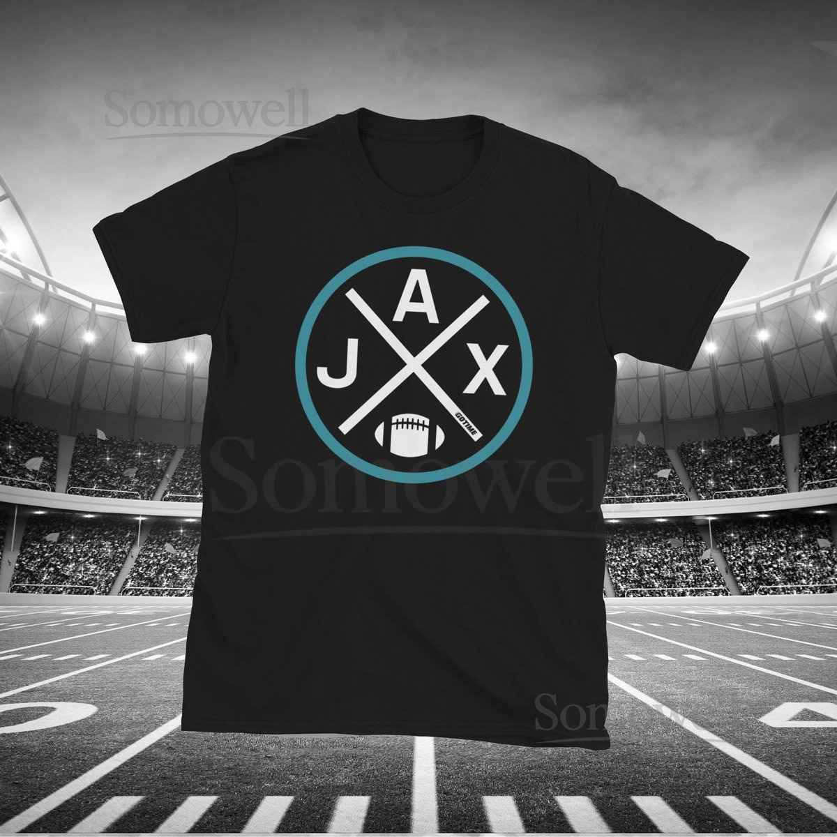 Retro Jacksonville Football Emblem Vintage JAX T_808