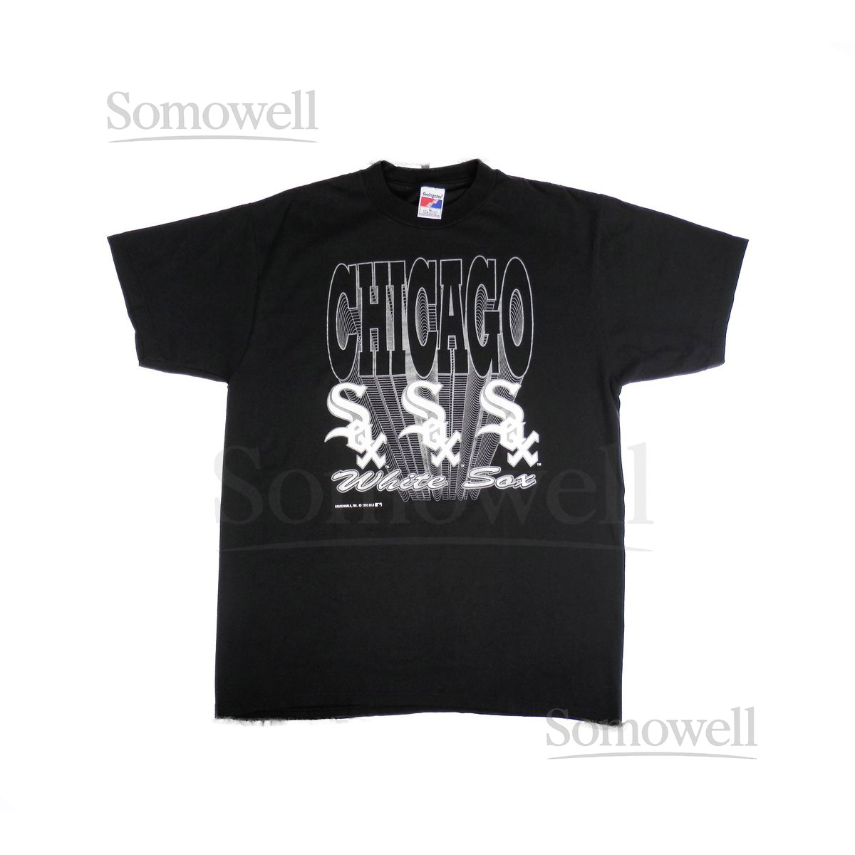 Vintage 90s Chicago White Socks Tshirt L Brockworld 1993 Swingster MLB Black_427