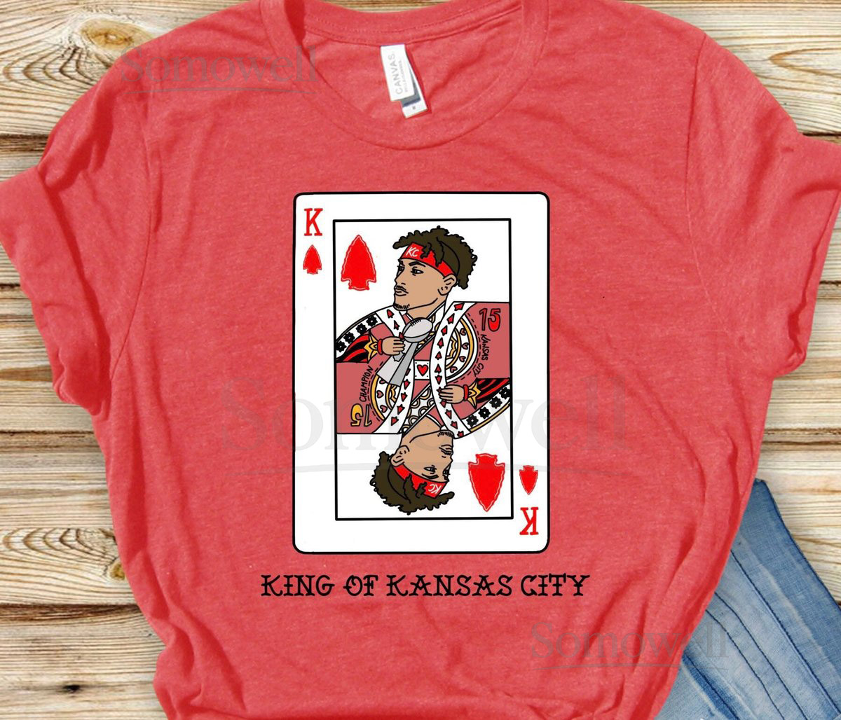 Bella Canvas Unisex Mahomes Shirt King Of Kansas City chiefs kingdom arrowhead king card_33
