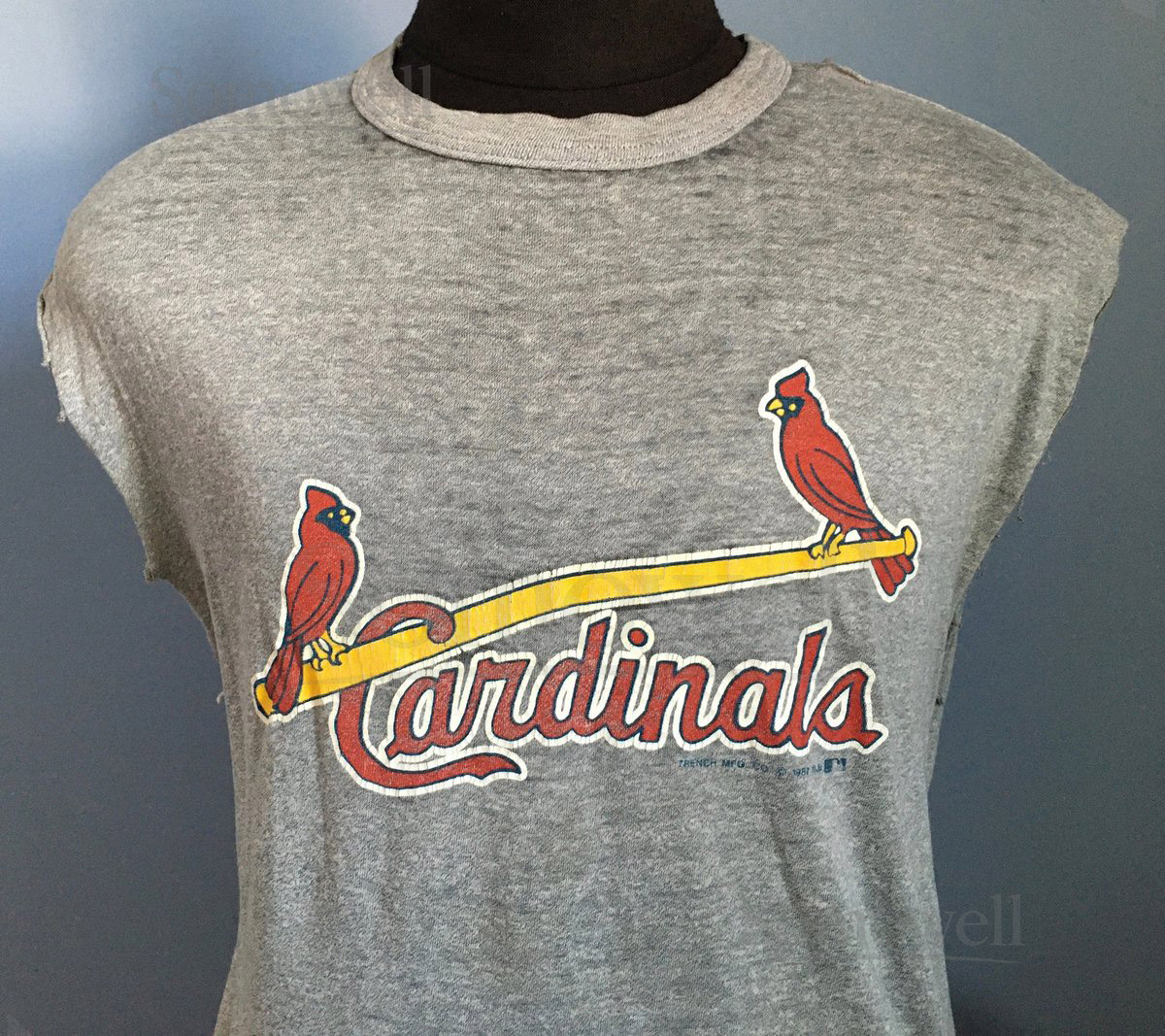 80s Vintage St. Louis Cardinals 1987 mlb baseball sleeveless T-Shirt - MEDIUM_1