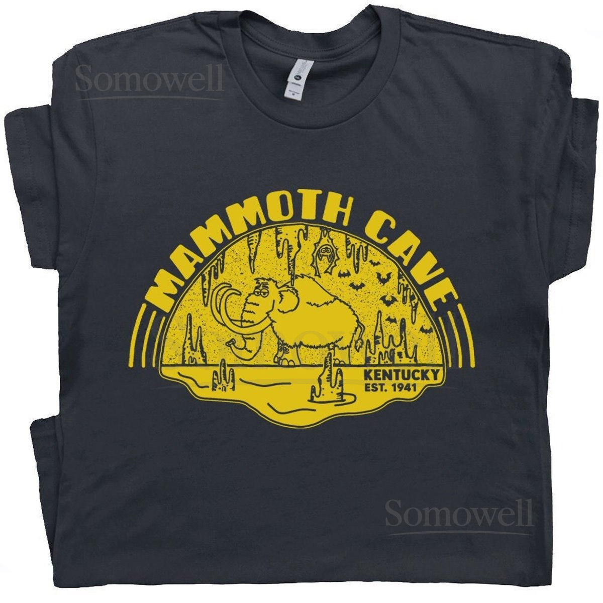 Mammoth Cave T Shirt Vintage National Park Shirts Spelunking Spelunker Tshirts for Men Women Guys Cave Dweller Cute Bats Souvenir T Shirt_270