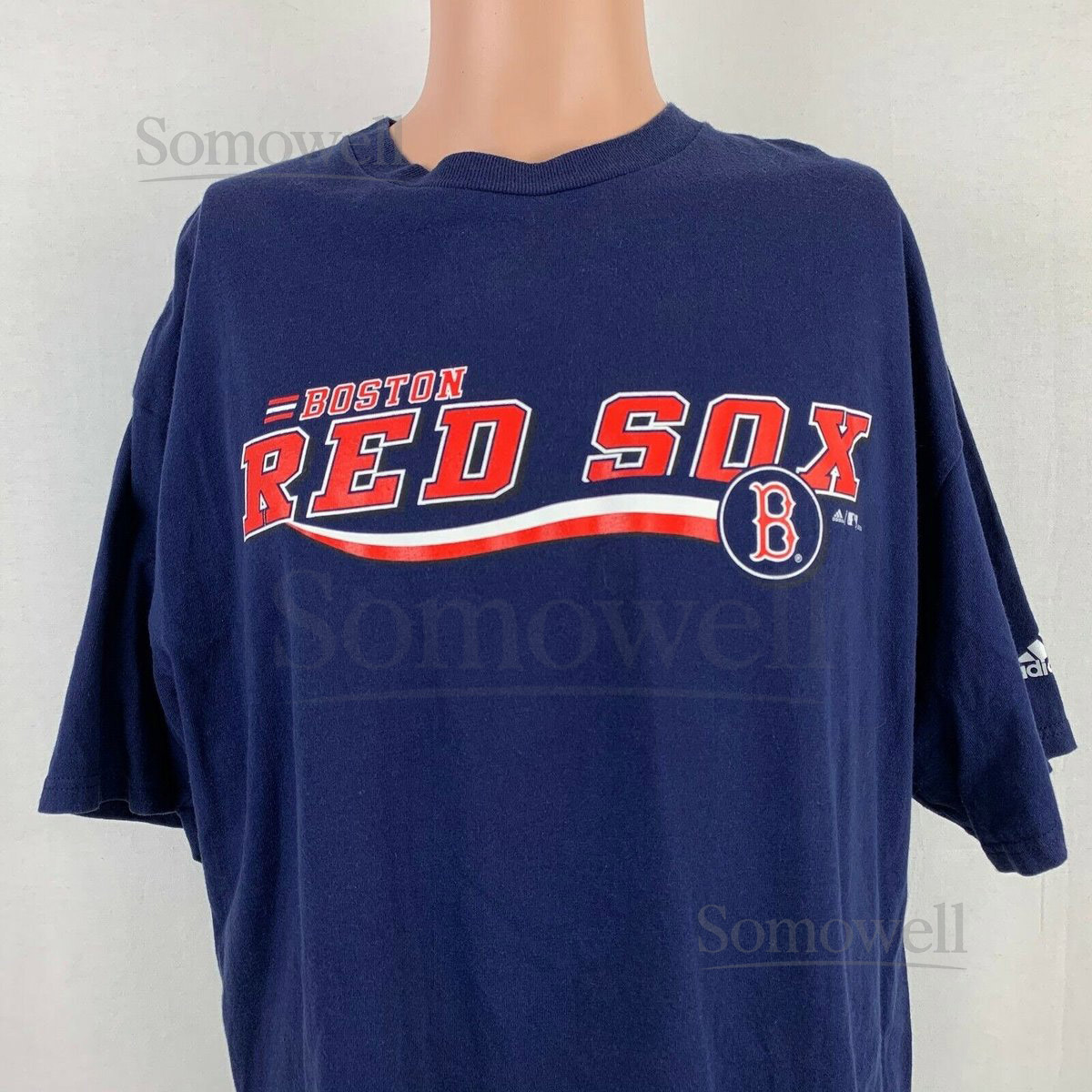 Adidas Boston Red Sox T Shirt Vtg MLB Baseball Blue 2004 Size Large_15