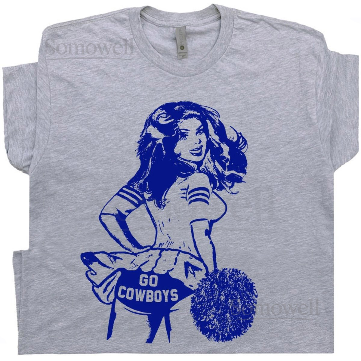 Go Cowboys T Shirt Vintage Football Shirts for Women Men Retro Cowboys Cheerleader Tee Cool Vintage Graphic T Shirt Alternative Cowboys Logo_395