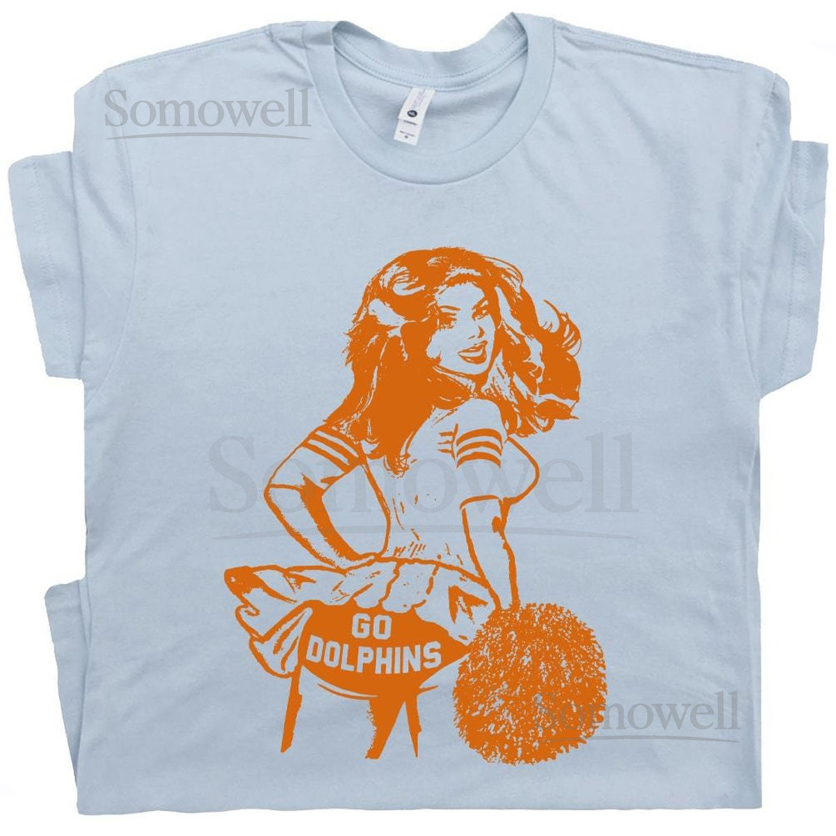 Go Dolphins Shirt Vintage Dolphins Football Shirt for Women Men Cute Retro Cheerleader TShirt Graphic Tee Alternative Dolphins Jersey Logo_326