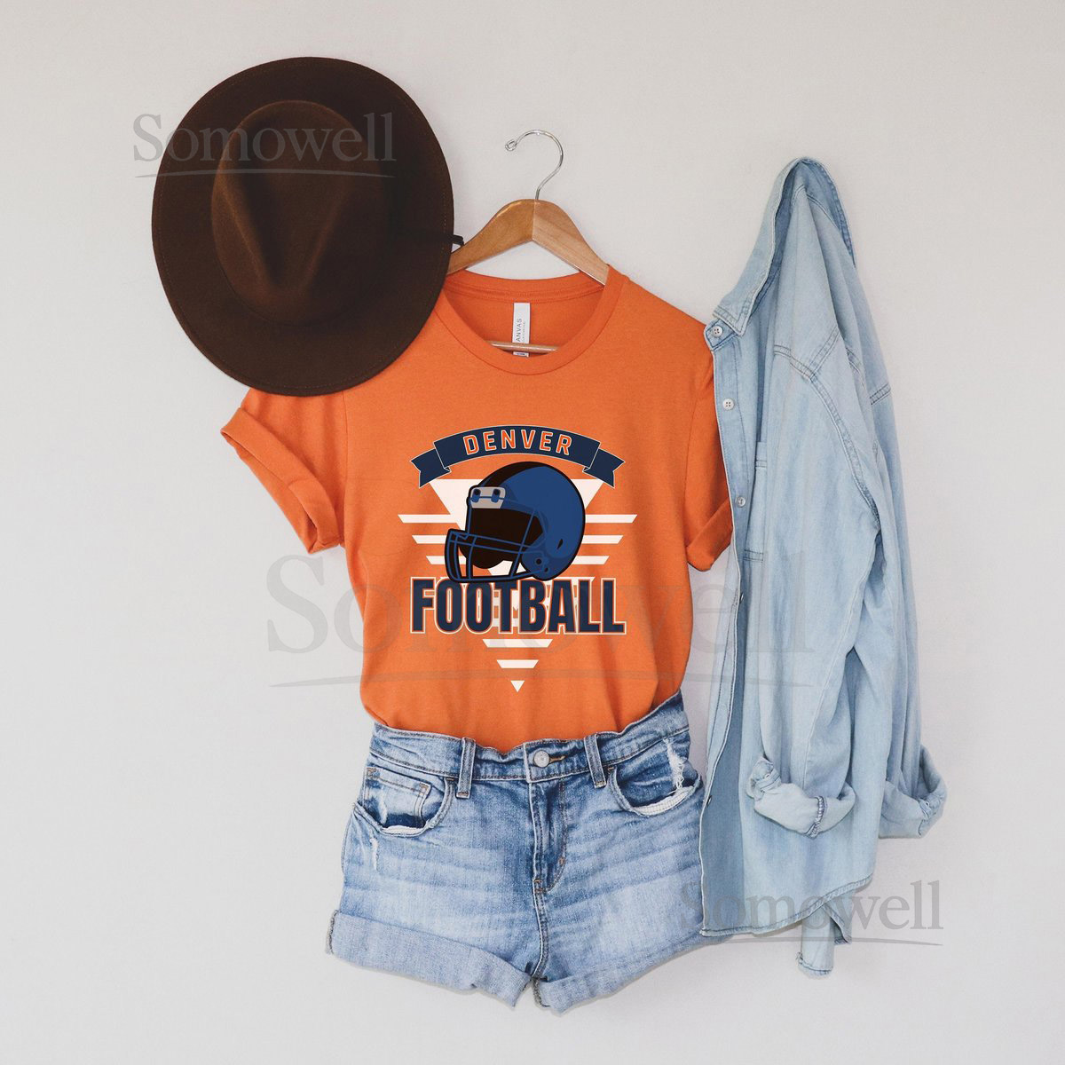 Denver Football Shirt Vintage Style Denver Football TShirt Retro 90s Denver Shirt Denver Colorado Sports Fan_352