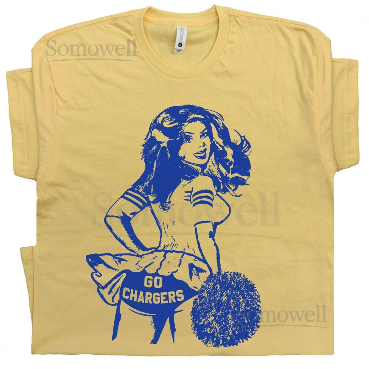 Go Chargers T Shirt Vintage Football Shirt For Women Men Cute Retro Chargers Cheerleader Tee Cute Graphic Shirt Alternative Chargers Logo_174