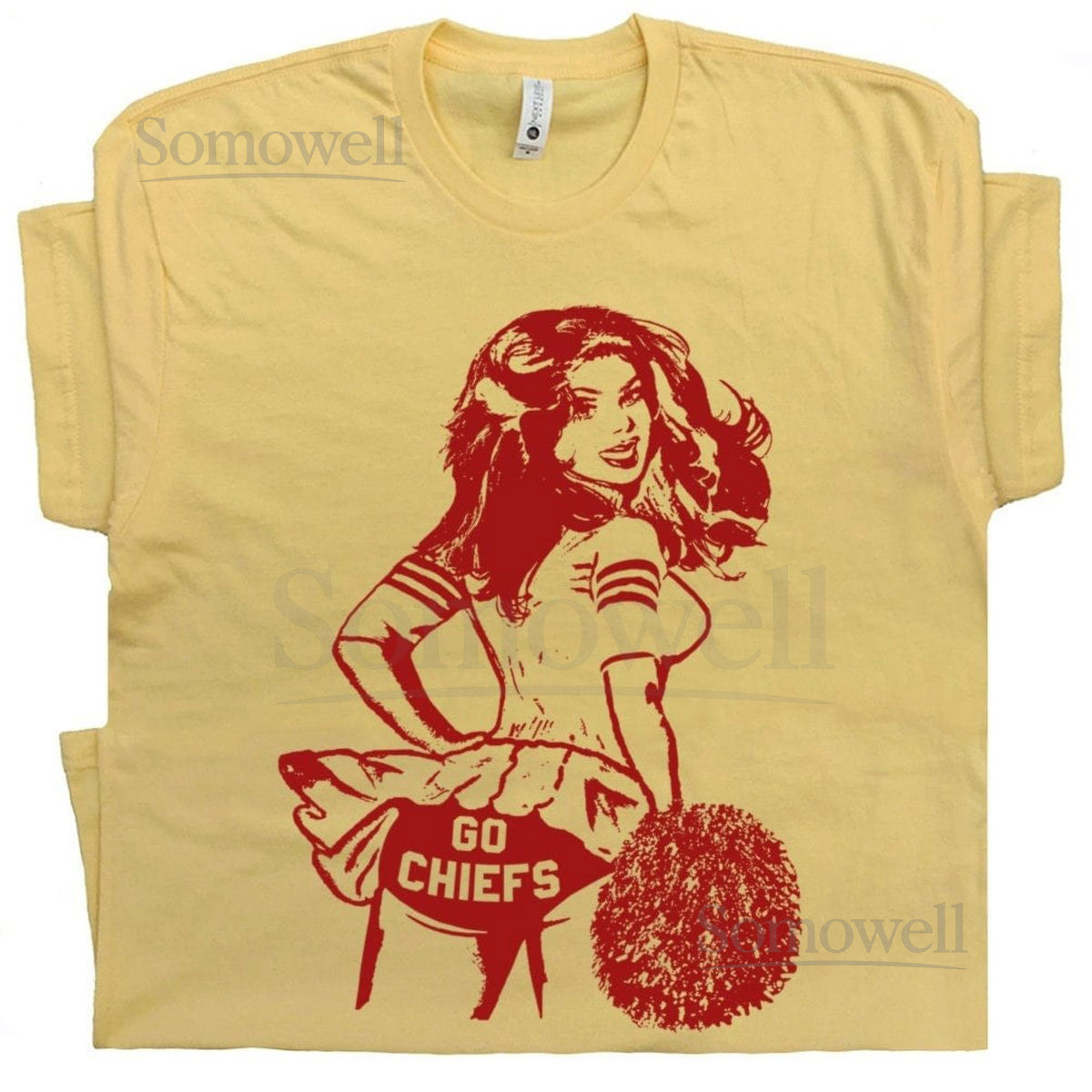 Go Chiefs T Shirt Vintage Football Shirts for Women Men Cute Retro Chiefs Cheerleader Tee Funny Graphic Shirt Alternative Chiefs Jersey Logo_176