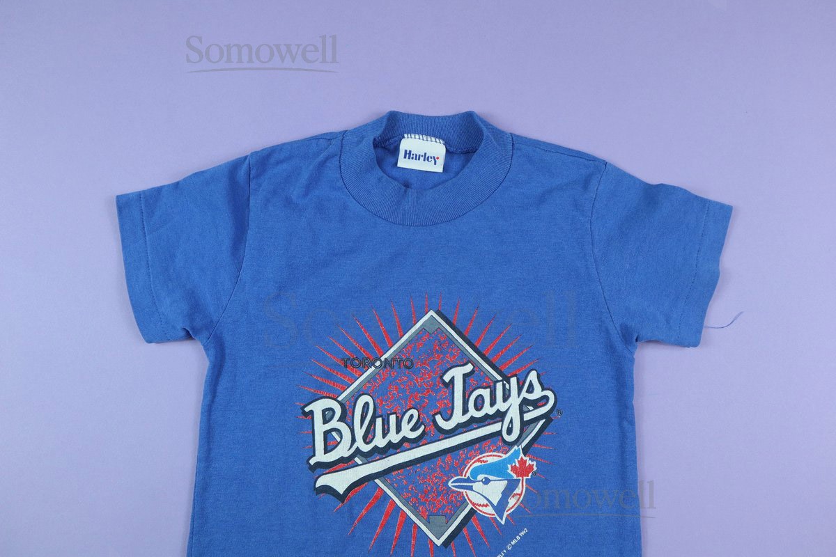 Kids MLB Blue Jays Toronto 1990's Vintage T-Shirt_483