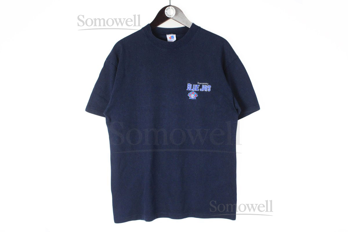 vintage TORONTO BLUE JAYS T-Shirt men's authentic rare retro mlb Size M hipster sport small logo 90s baseball outfit sport cotton shirt_547