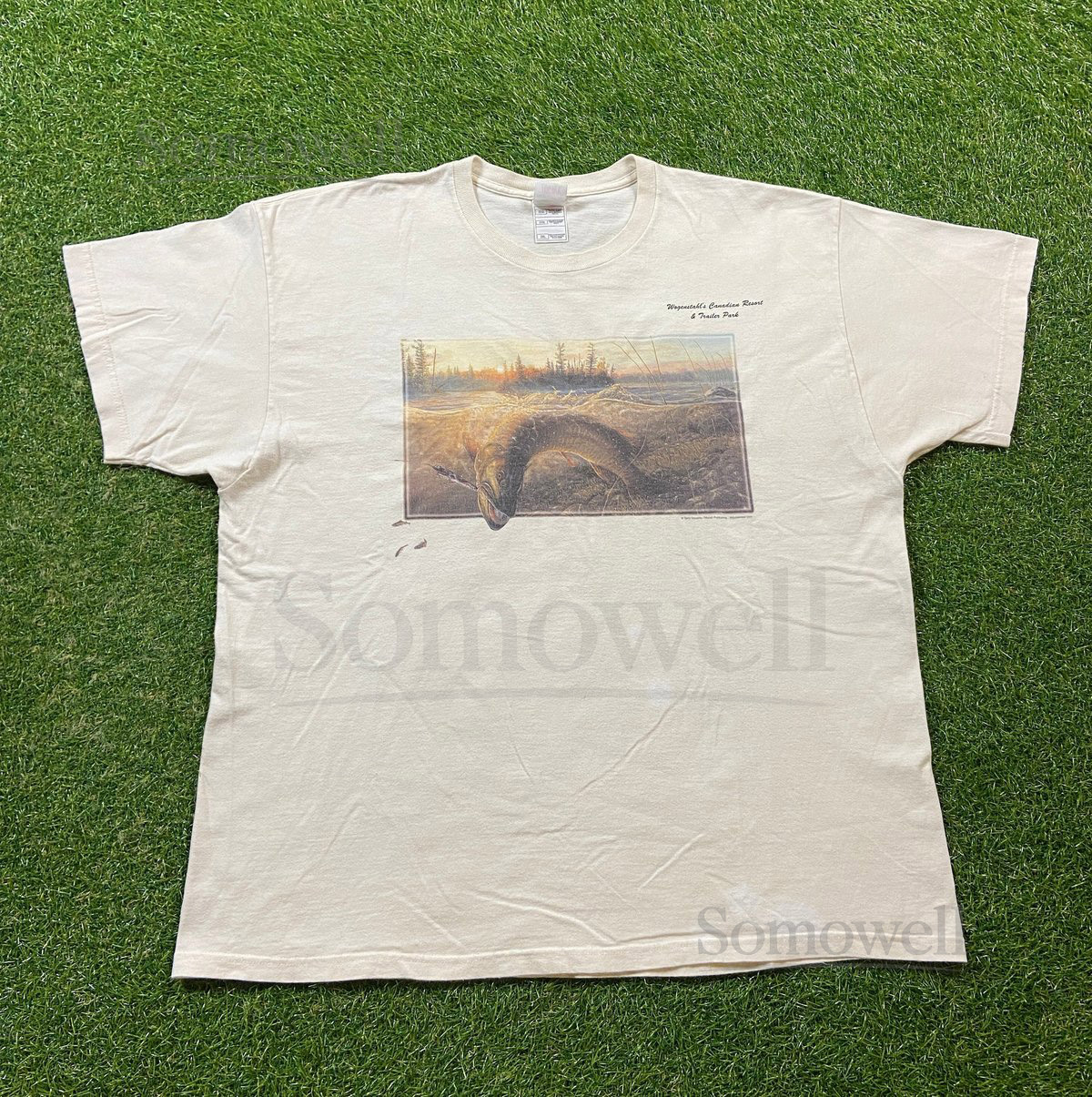 Vintage Wagenotahl's Canadian Resort Trailer Park T Shirt Tee Fruit of the Loom Size XXL 2XL Tourist Travel Wekiva Falls 1990s_557