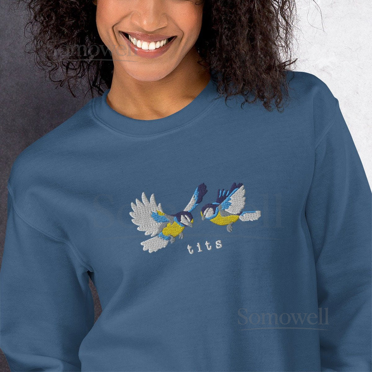 Crewneck quotTitsquot Embroidered Sweatshirt_21