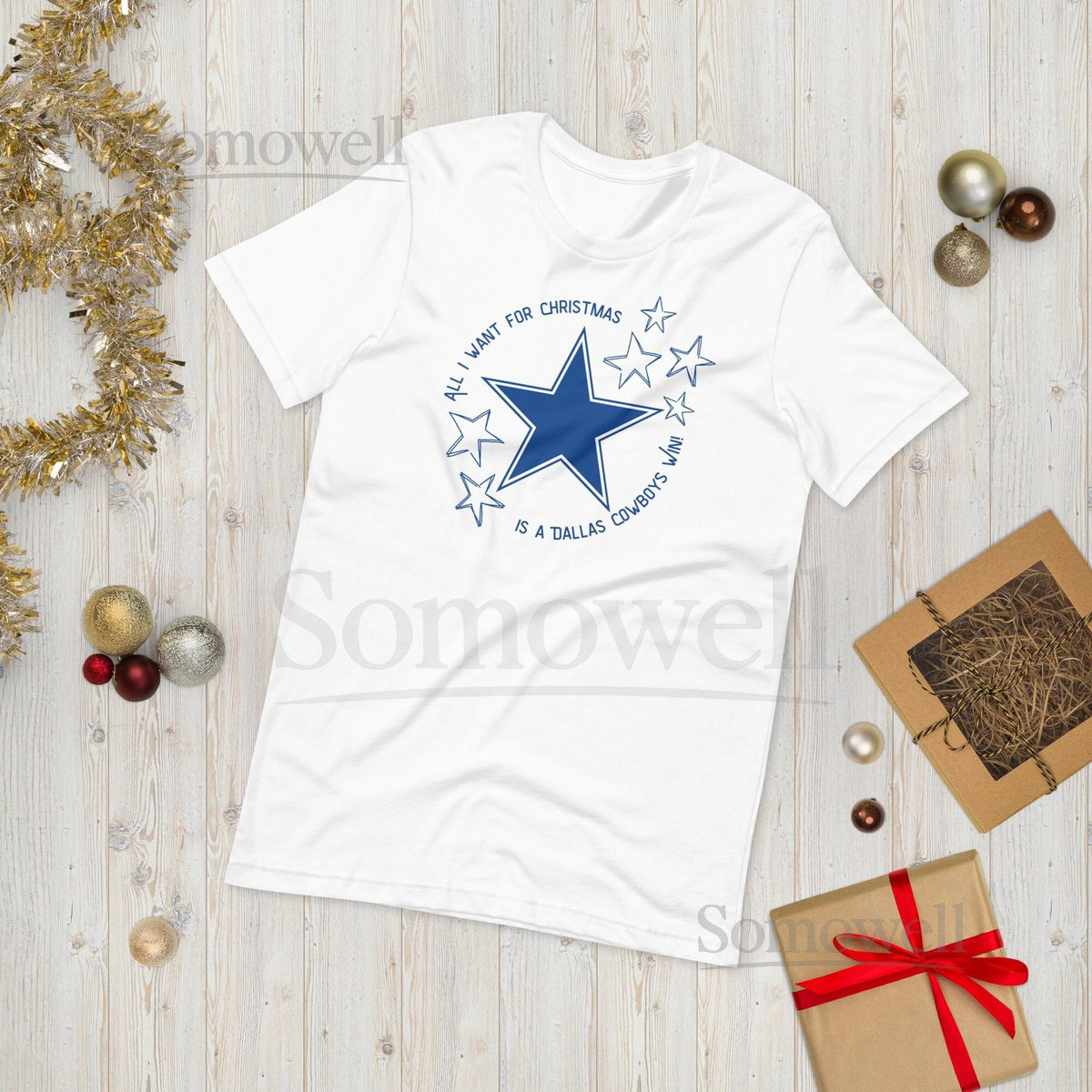Dallas Cowboys Christmas T-shirt Football Shirt Funny Christmas Shirts Cowboys T-shirt Xmas Shirt Santa Shirts_121