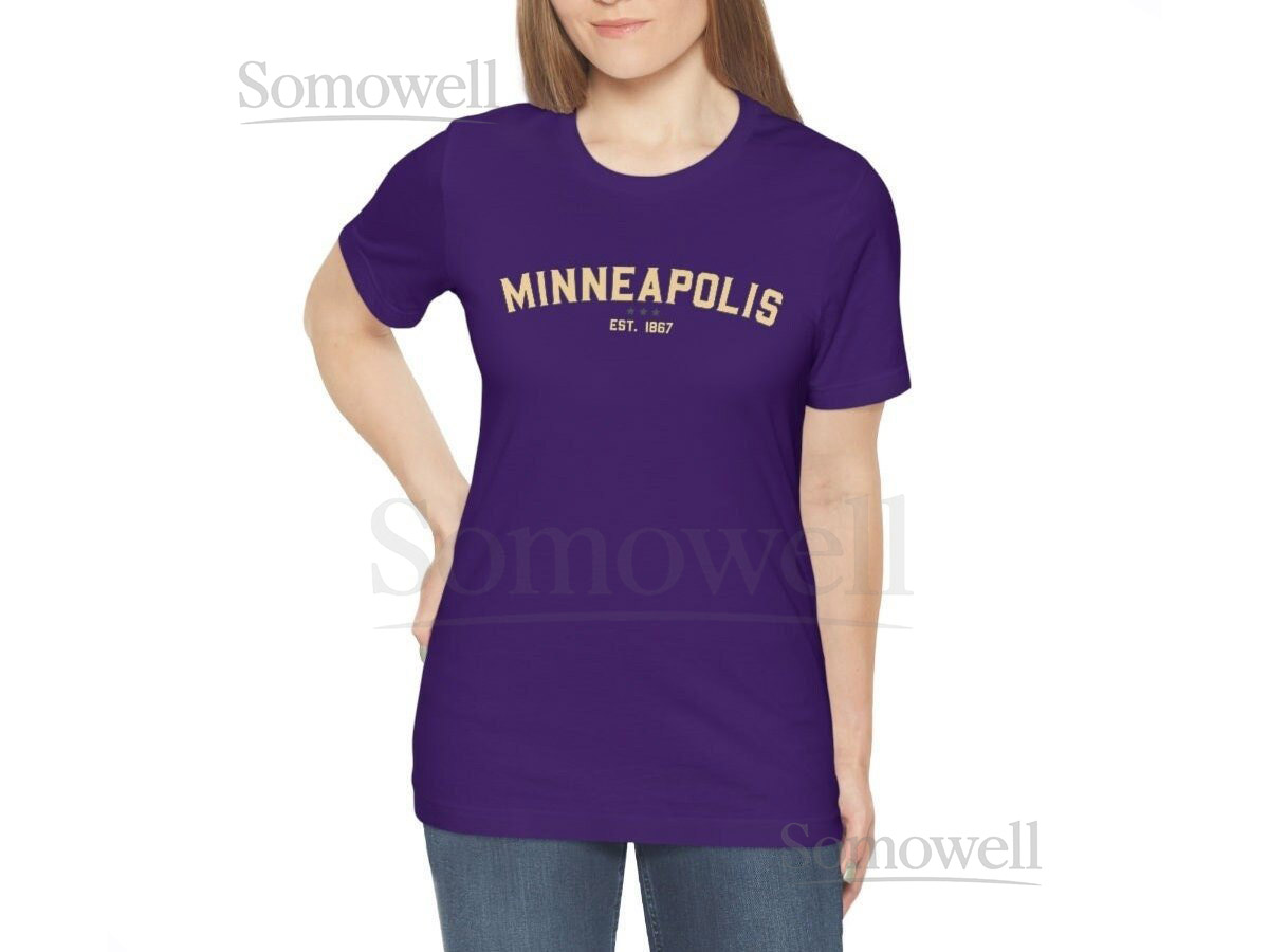 Minneapolis Shirt Tshirt Soft Crewneck Minnesota T-Shirt Tee MN Minnesota Crewneck XS - Plus Size 3XL Souvenir Apparel_583
