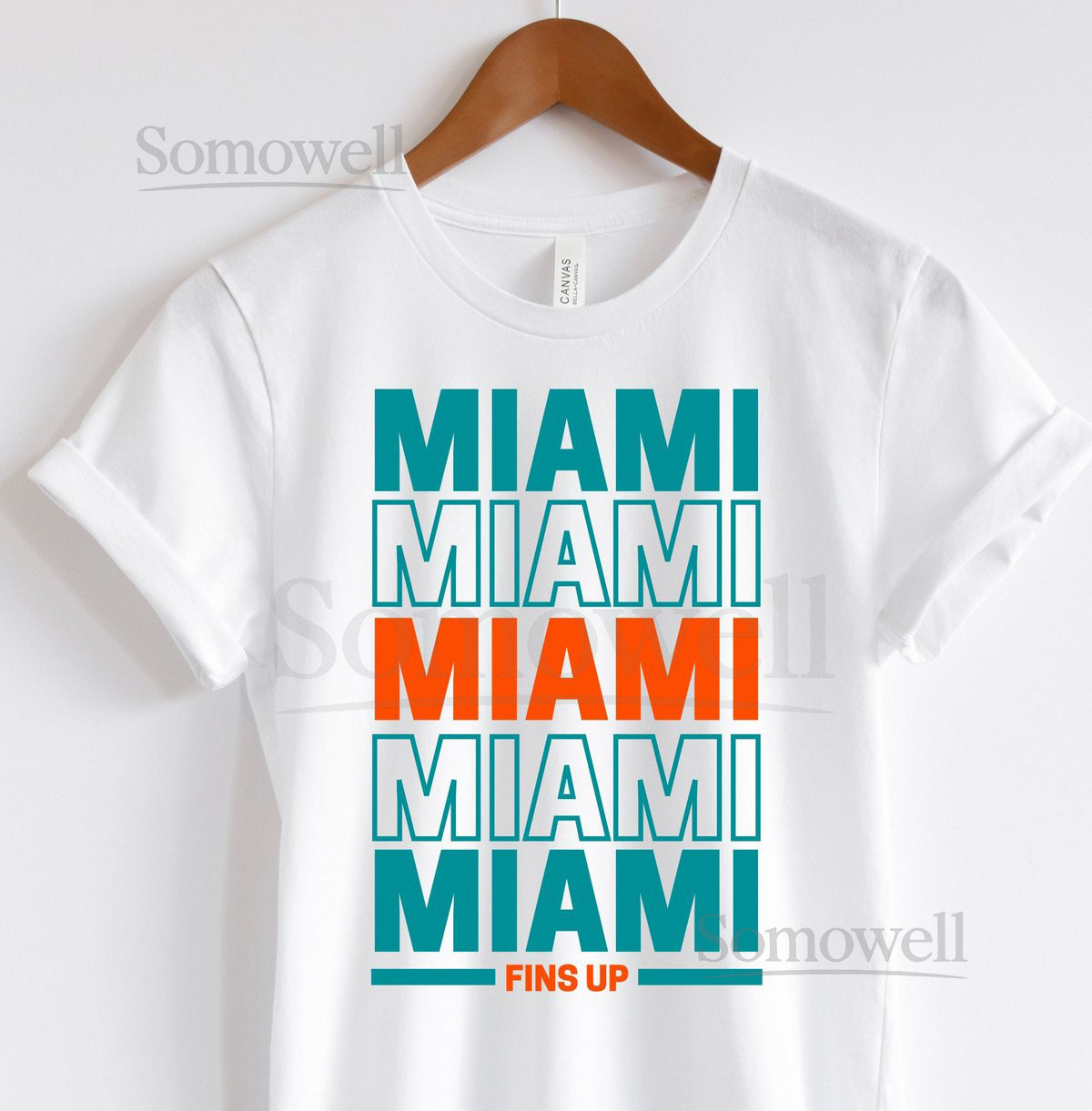 Miami Dolphins Football T-Shirt Fins Up Fan Shirt_420
