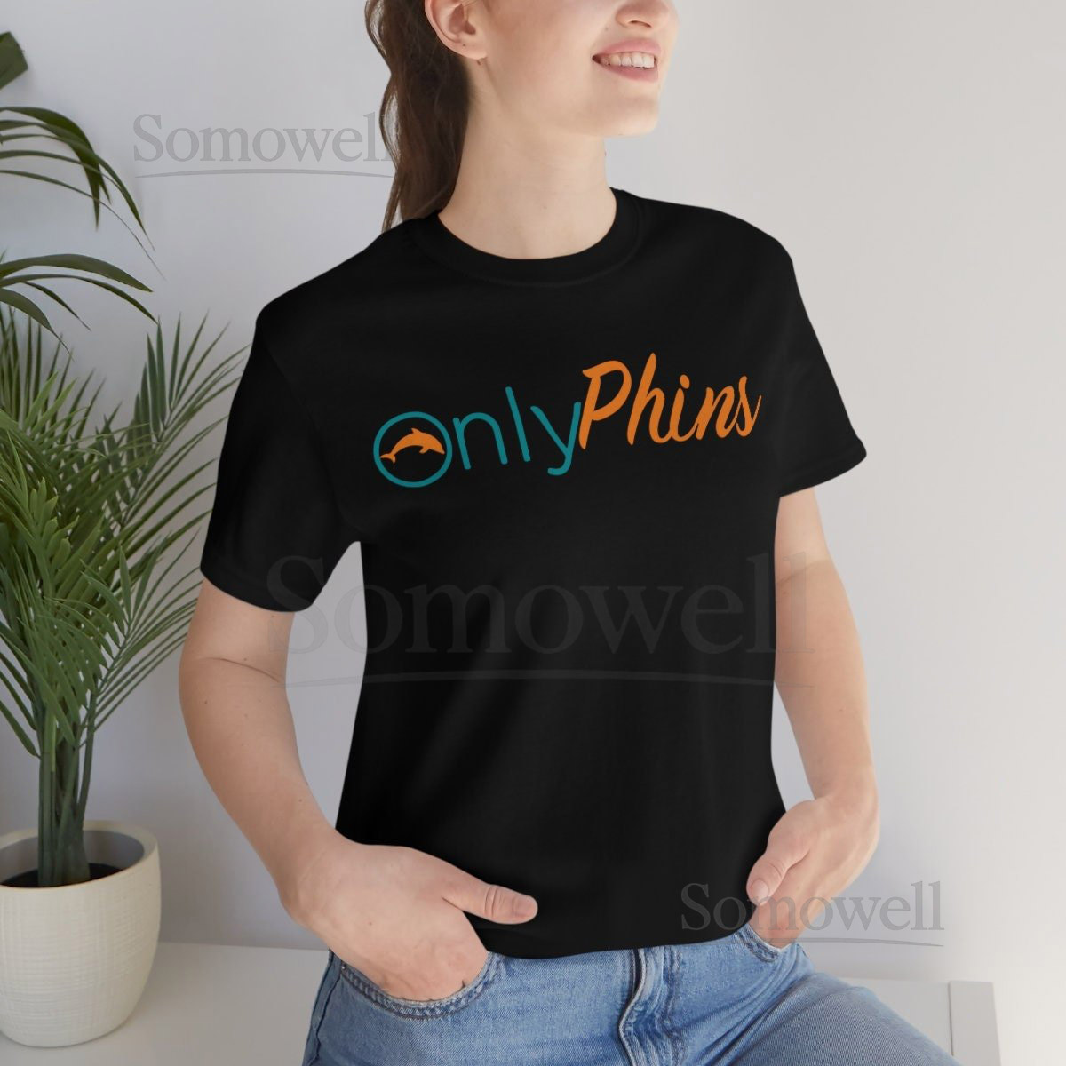 OnlyFins Dolphin gift tee. Miami Football tee_484