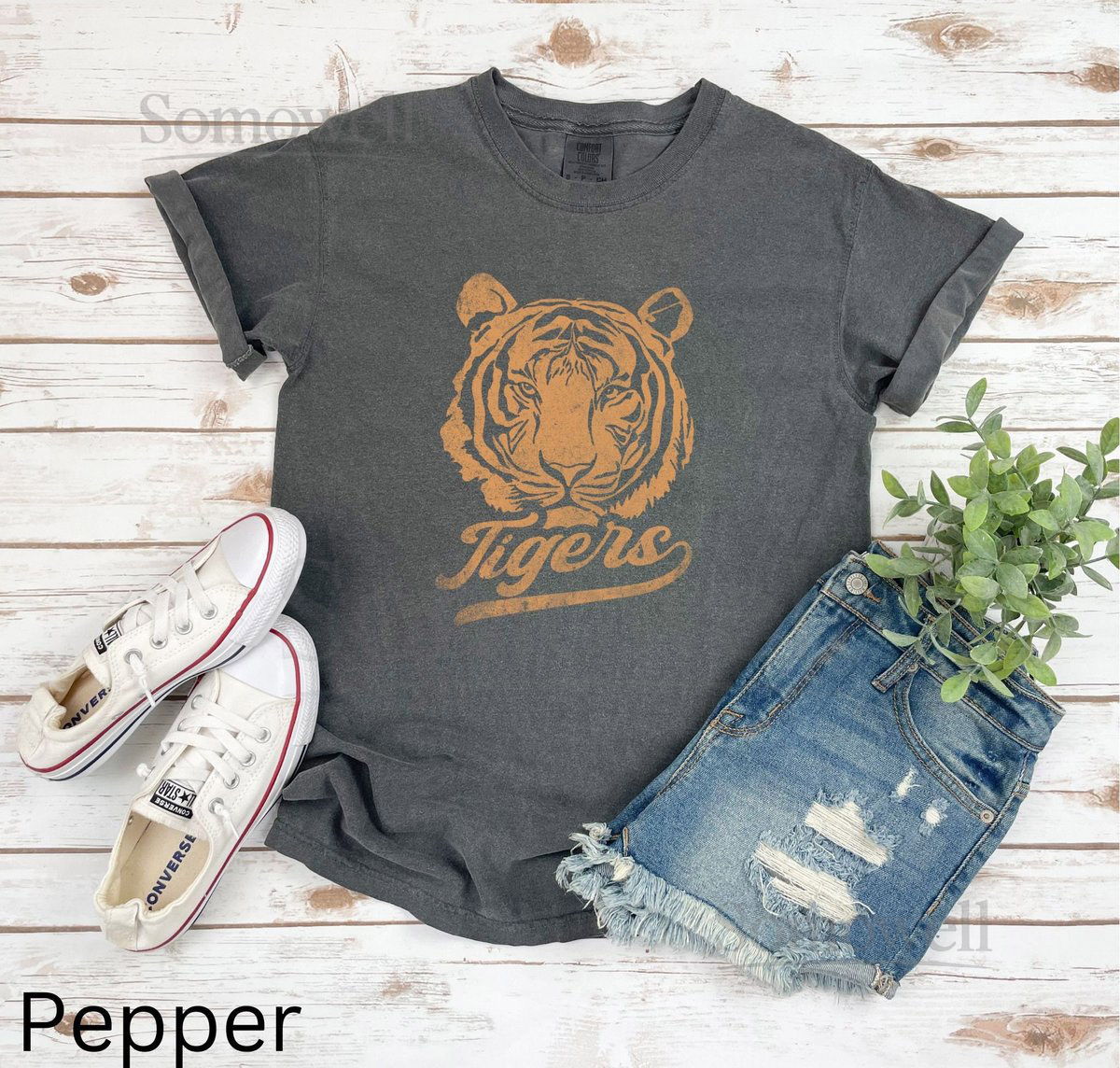 Tigers softball baseball football game day shirt Yellow COMFORT COLORS Unisex Tee T-Shirt_807