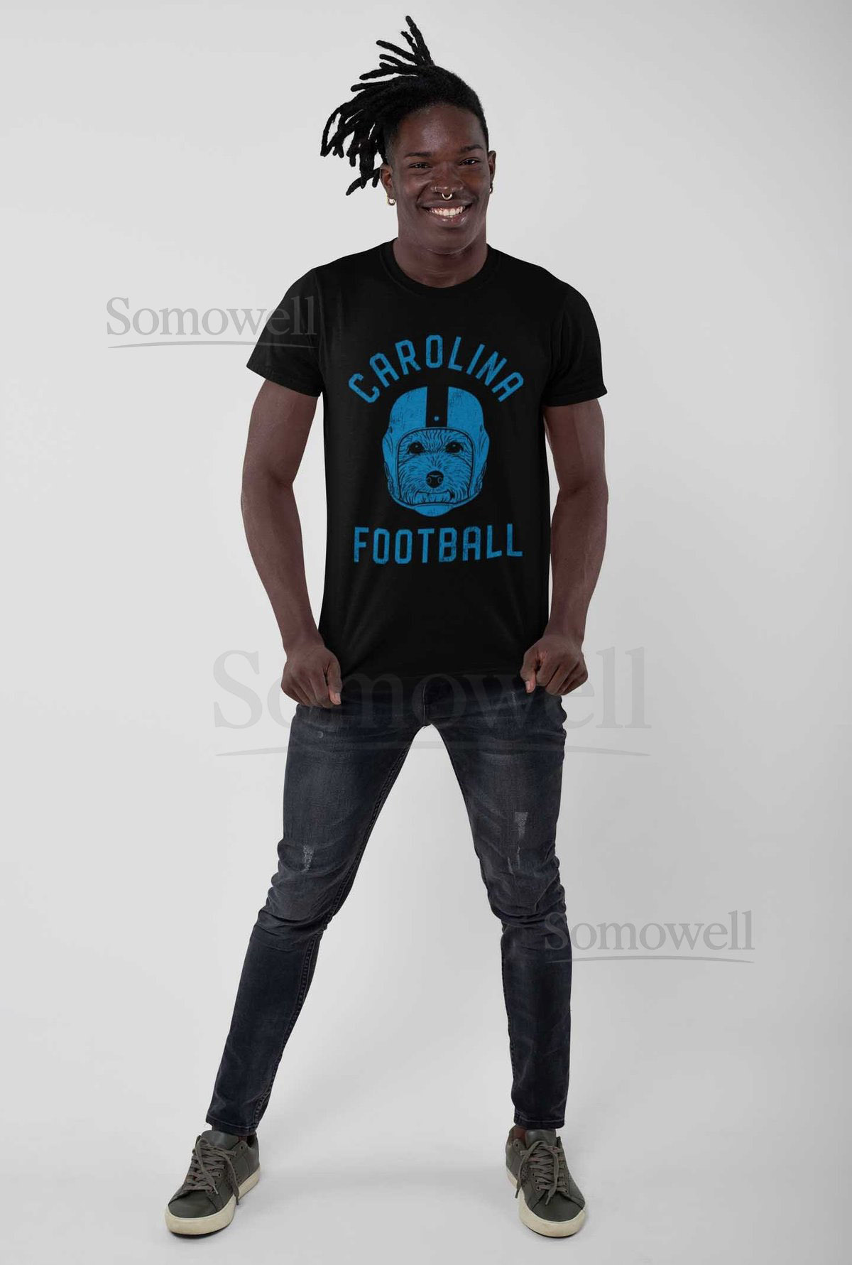 Carolina Football Poodle T-Shirt Dog Lover Gift for Carolina Panthers fans_335