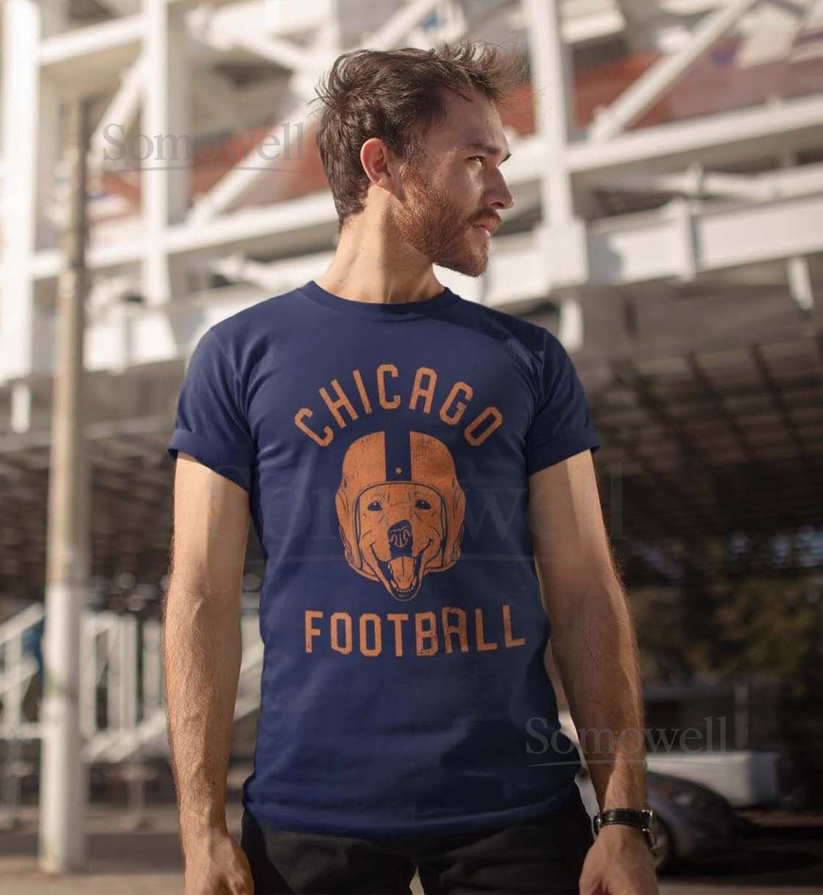 Chicago Football Labrador T-Shirt Dog Lover Gift for Chicago Bears fans_455