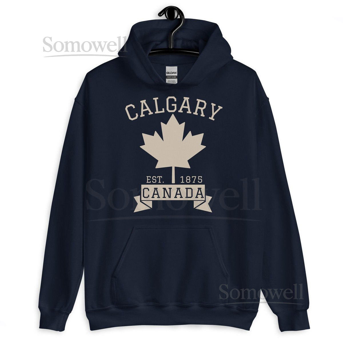 Calgary Canada Pullover Hoodie Vintage Athletic Maple Leaf Hoodie Calgary Hoodie Calgary Jumper Calgary Souvenir_45
