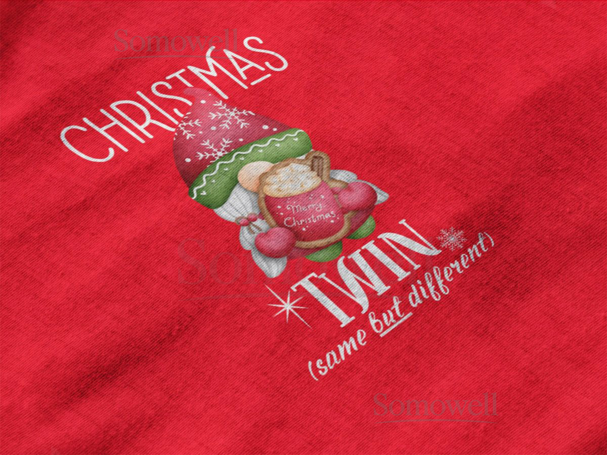 Twins Christmas Shirts Christmas TShirts for Twins Twin girl tees Christmas Gnome T-Shirt Shirts for Twins Twinning_832