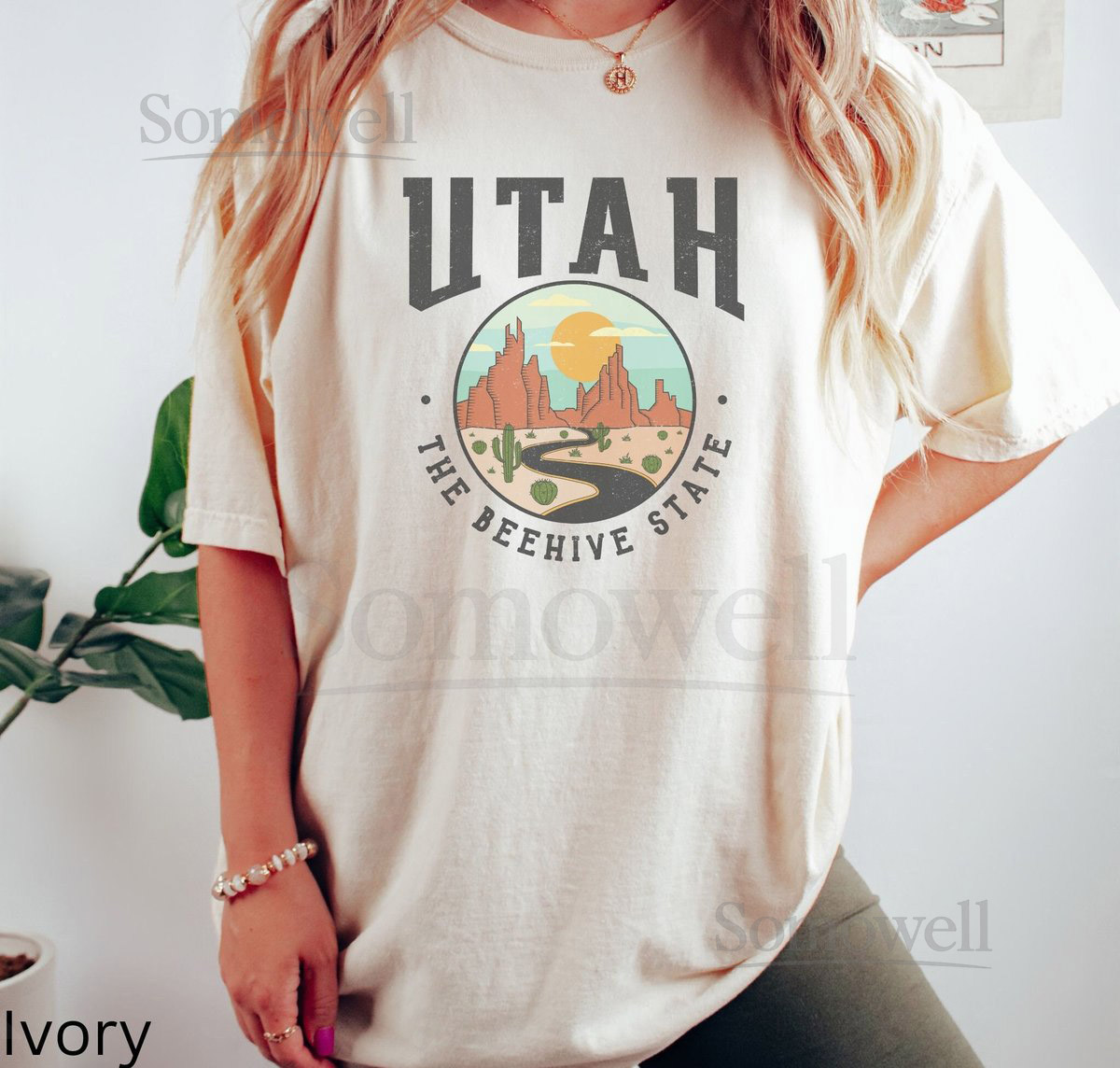 Utah Desert vibes graphic dreamer Ladies boutique Utah State vacation COMFORT Colors Unisex Tee T-Shirt_599