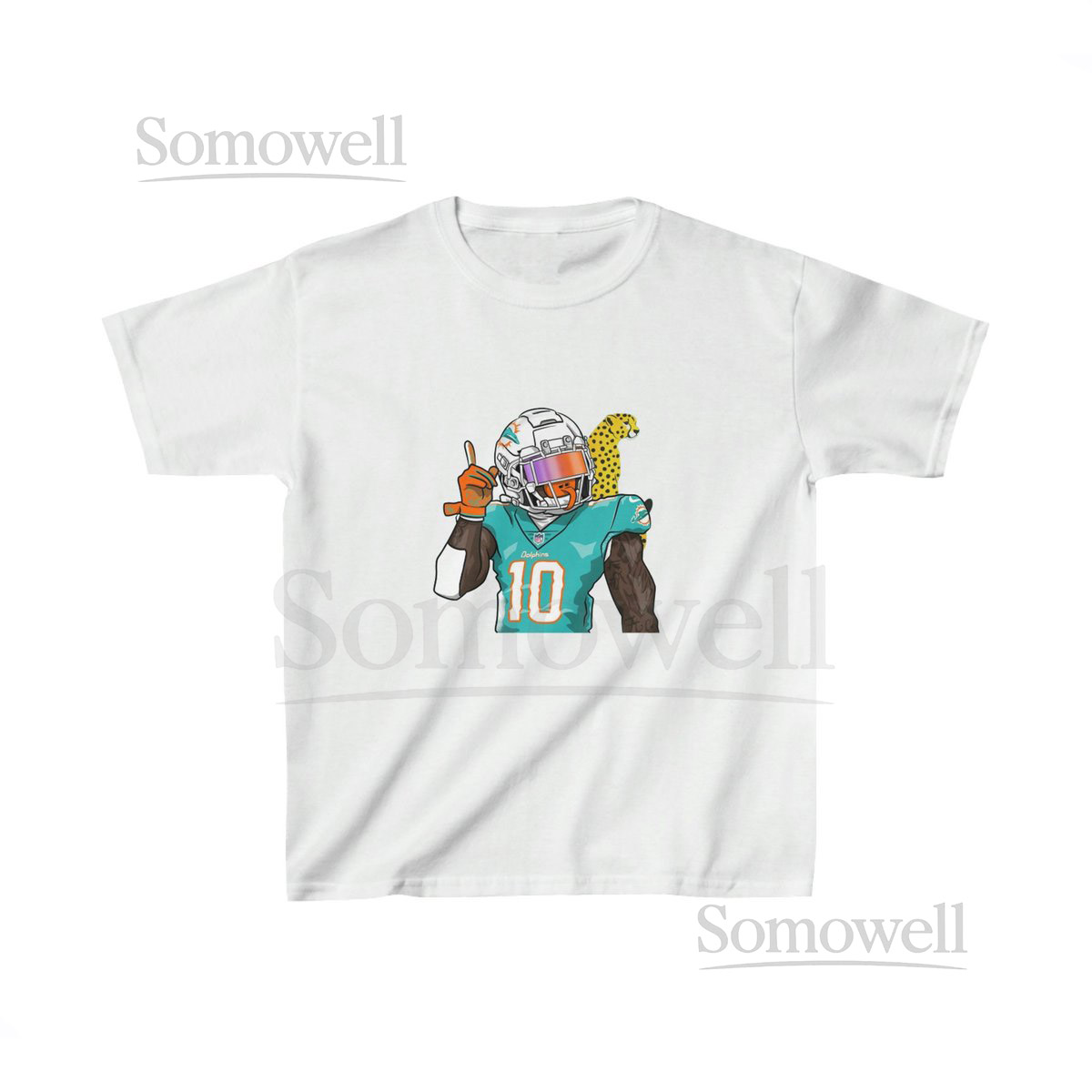 Kids Tyreek Hill Cheetah Dolphins T-Shirt_369