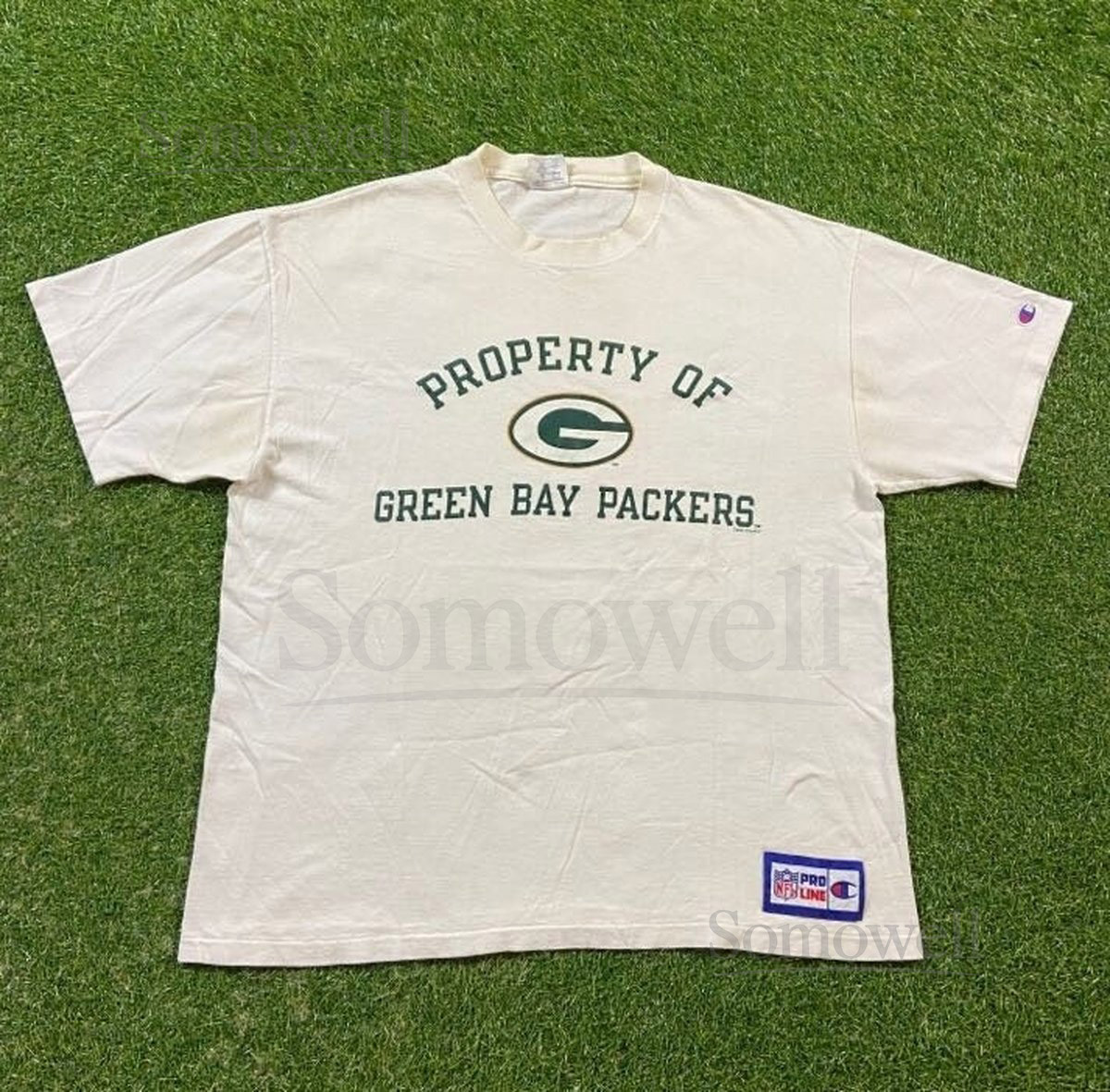 Vintage Green Bay Packers T Shirt Tee Champion Made USA Size Xtra Large XL NFL Football Wisconsin Bret Favre Cheese Head Rodgers 1990s 90s_738