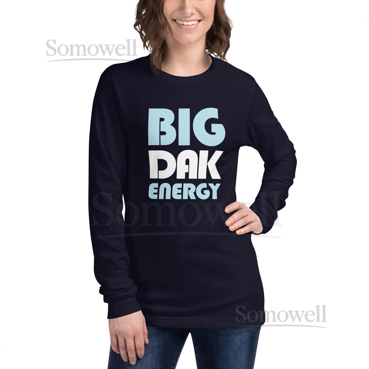 BIG DAK ENERGY Dallas Football Shirt Fan Gift We Dem Boyz Game Day T-shirt Blue Silver Gray White Long Sleeve Tee National League_15