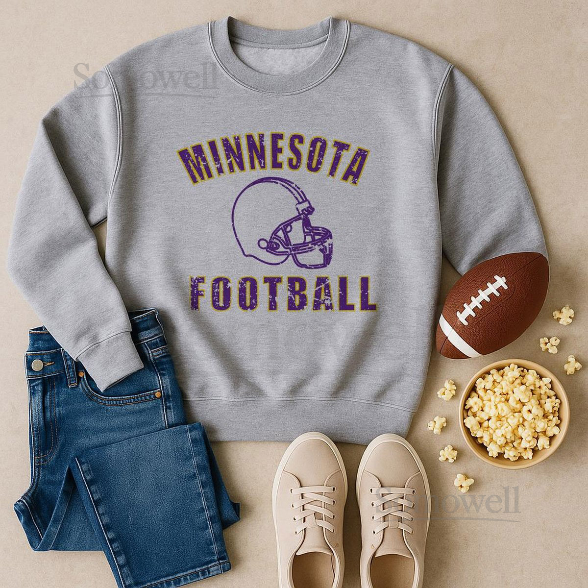 Kids Vintage Minnesota Football Sweatshirt Toddler Fan Apparel_533