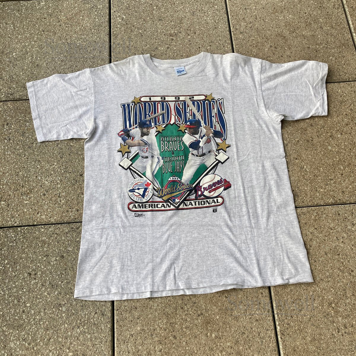 Vintage 1992 World Series T-Shirt by SALEM Sportswear Atlanta Braves VS Toronto Blue Jays 90s MLB Baseball Vintage_987