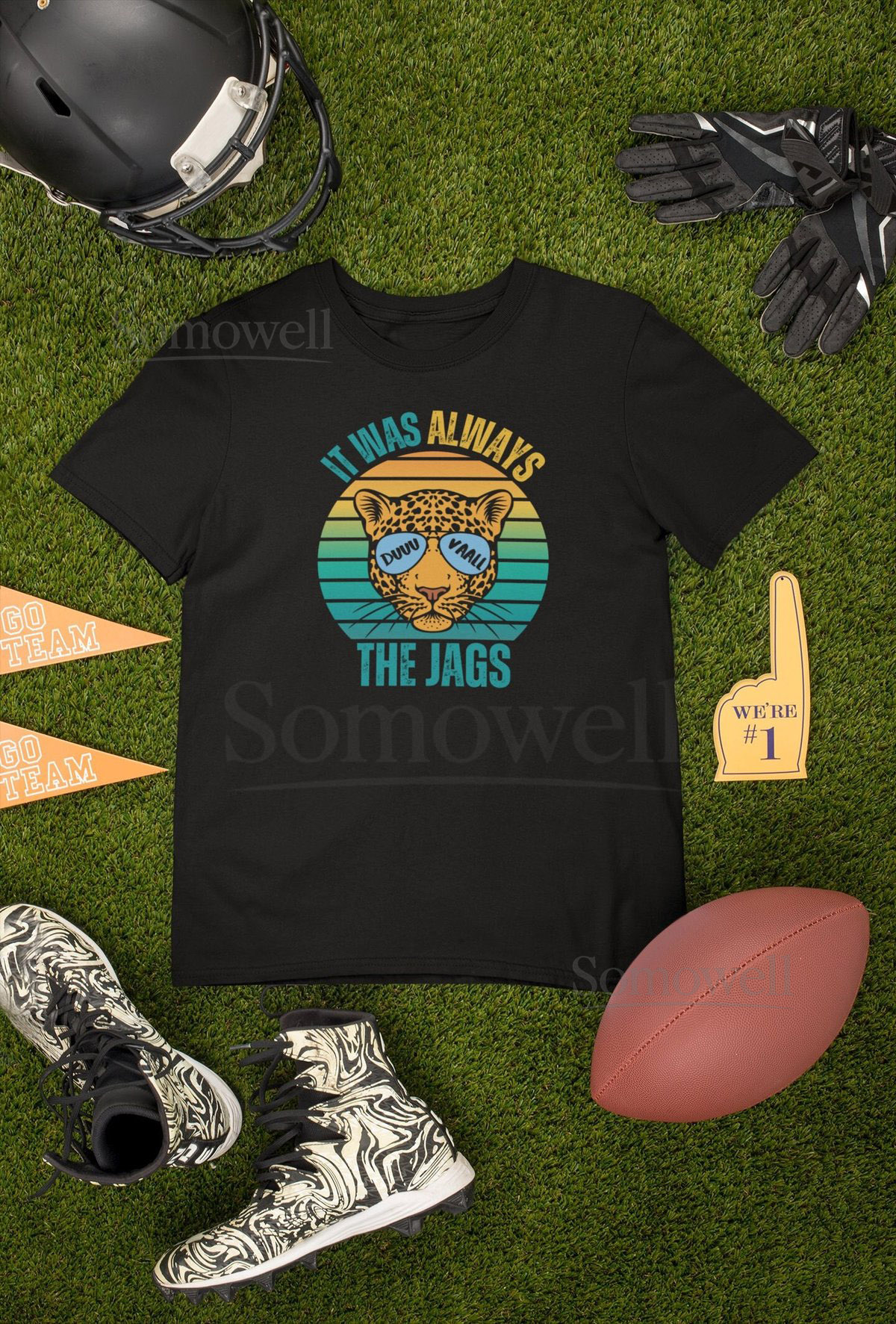 Retro Sunset Jags Fan Shirt Jacksonville Jaguars Football Cool Cat Tee Duuuvaaal 904 Jville Unisex Short Slee_819