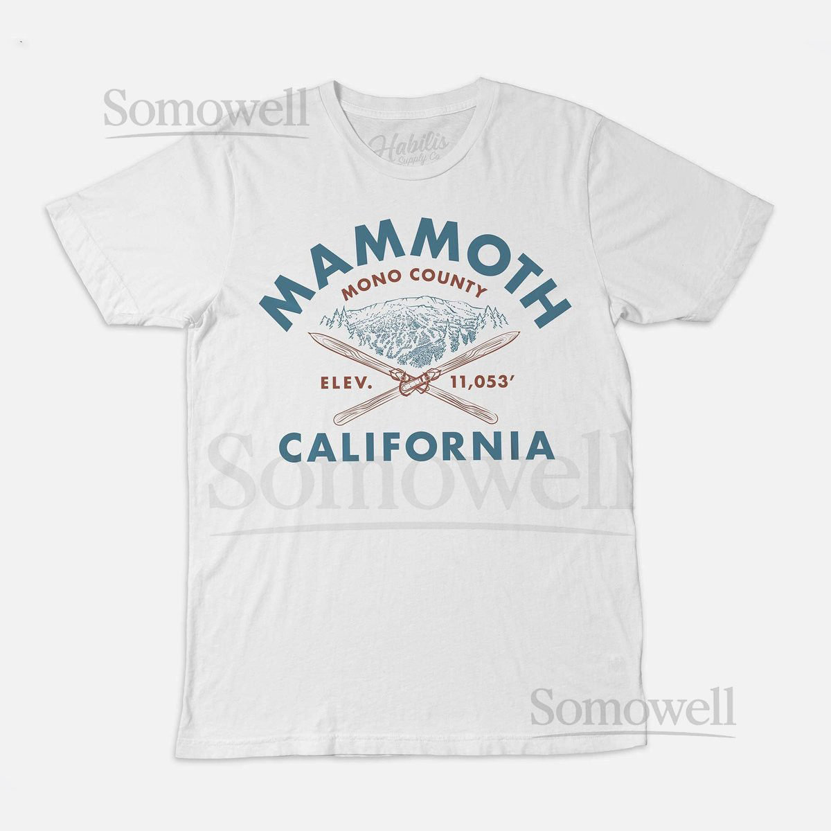 Mammoth Resort California T-shirt Snowboarding skiing Apparel - Made in USA - 100 Cotton_280