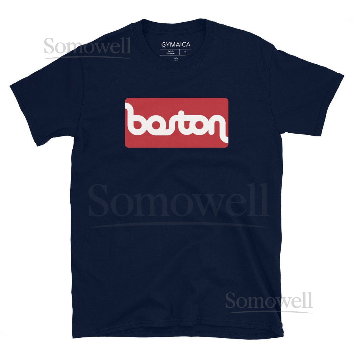 Boston Graphic Tee - Unisex Athletic Fit Red and White_181