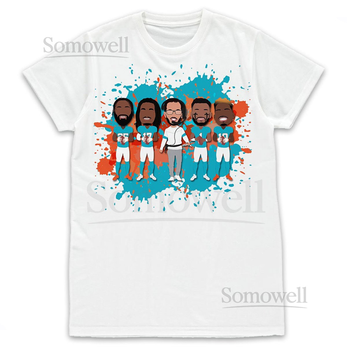 Dolphins Vector Heroes Kids Childs T-Shirt Tshirt Tee Ages 3-13 Years Unofficial Miami 2023-24 Season Unofficial_293